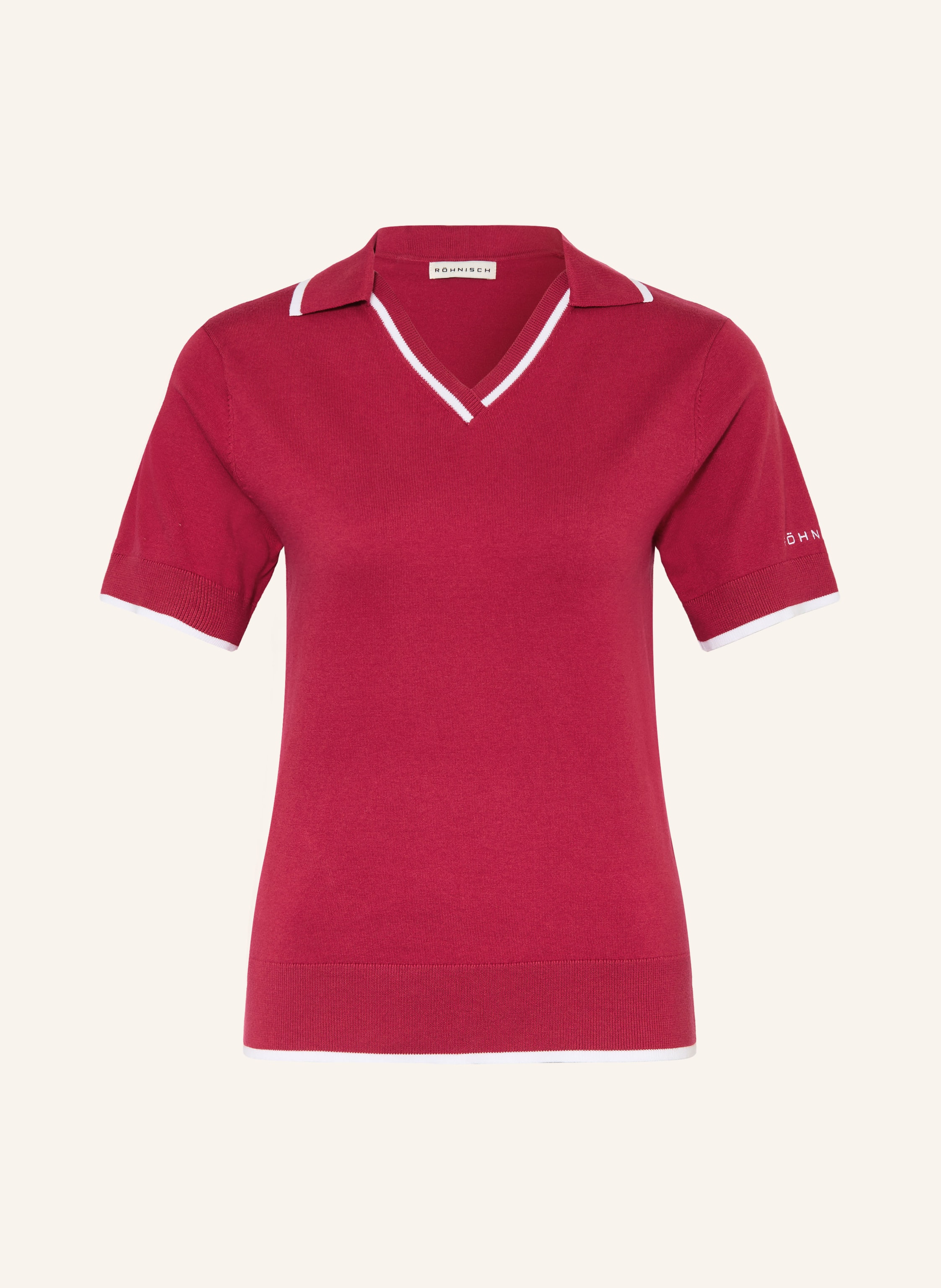 Röhnisch Strick-Poloshirt Swing Regular Fit rot