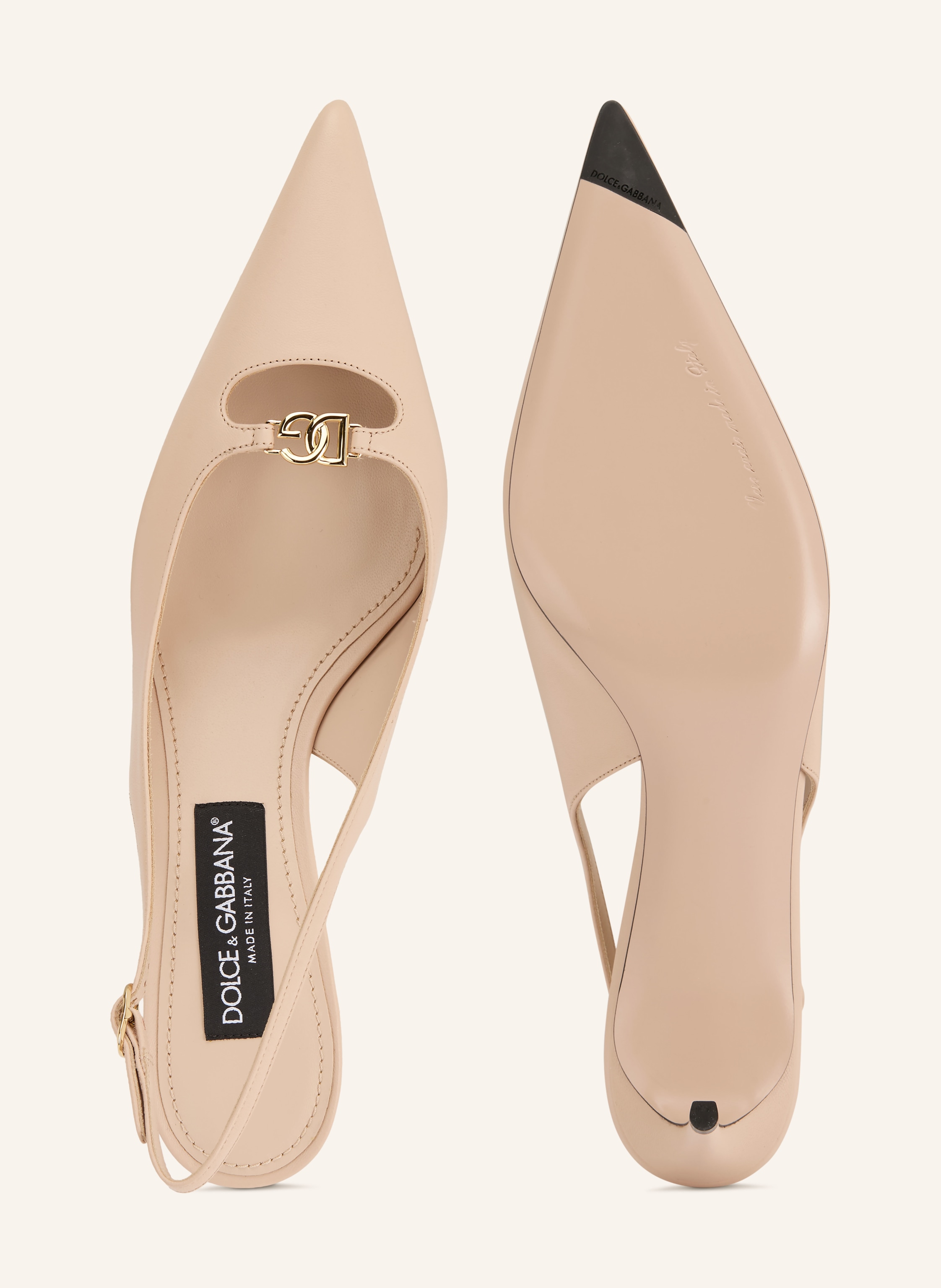 Thumbnail - Dolce & Gabbana Slingpumps beige