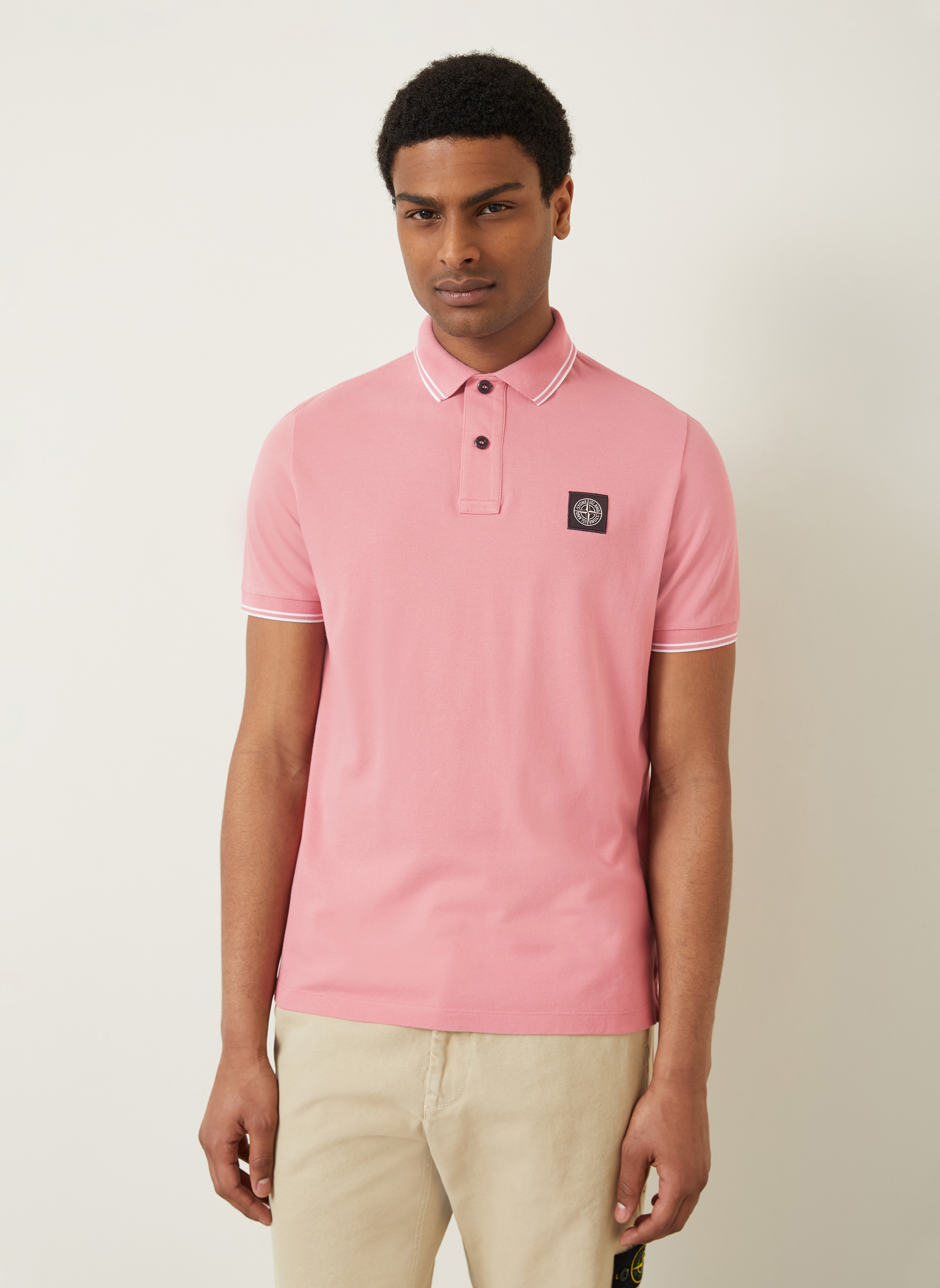 Thumbnail - Stone Island Piqué-Poloshirt rot