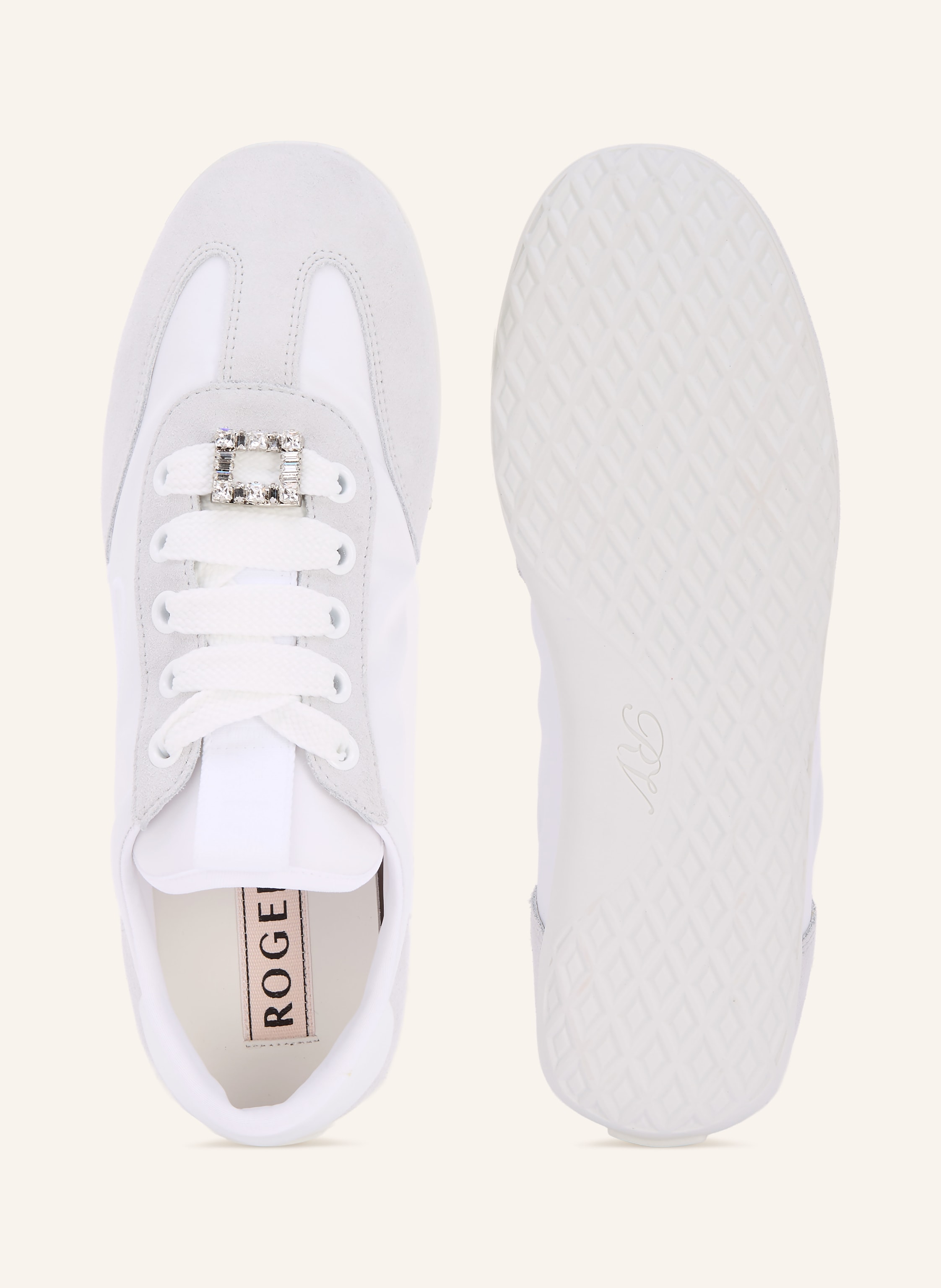 Thumbnail - Roger Vivier Sneaker Viv Mit Schmucksteinen weiss