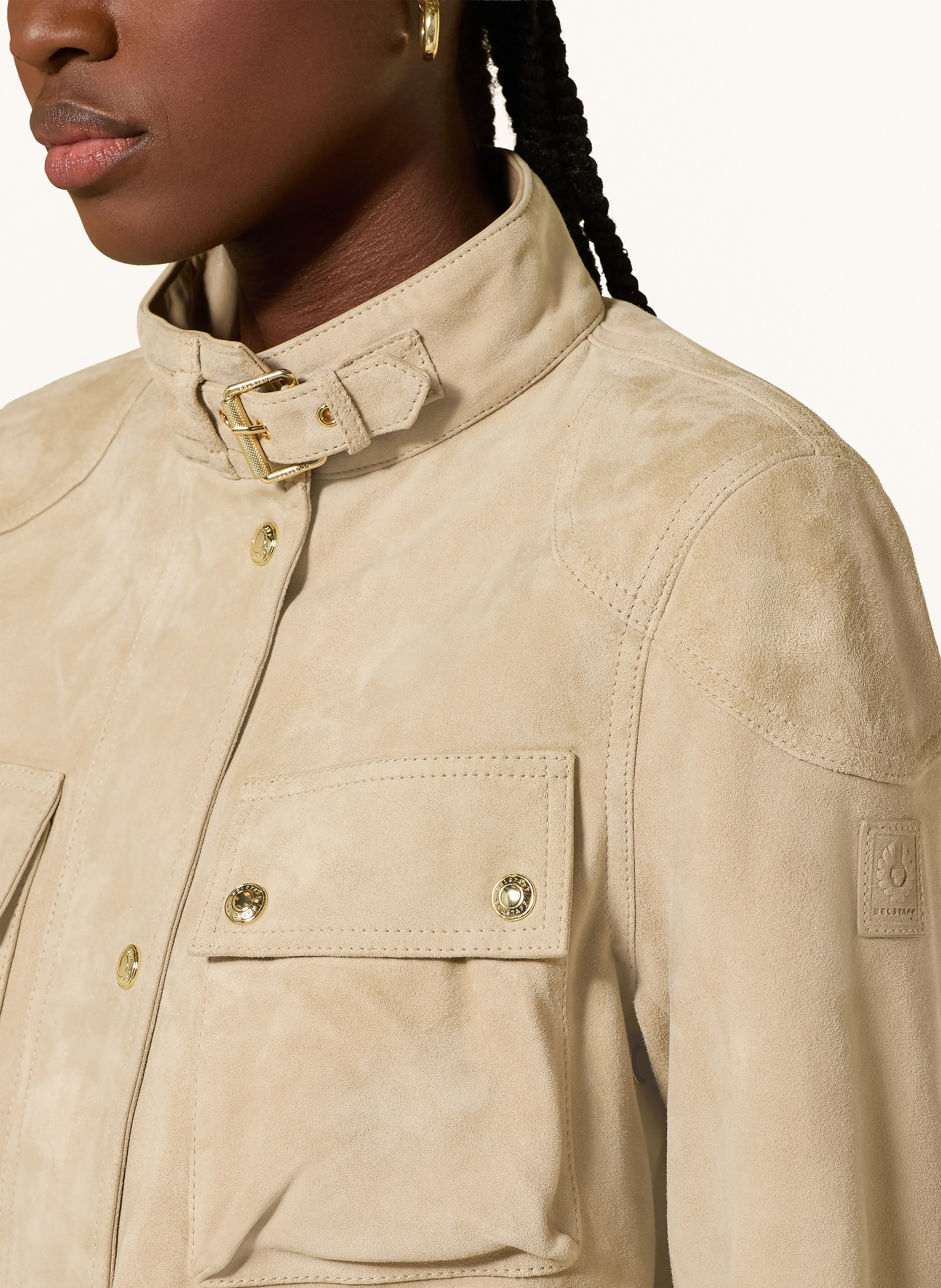 Thumbnail - Belstaff Lederjacke Trailmaster Panther beige