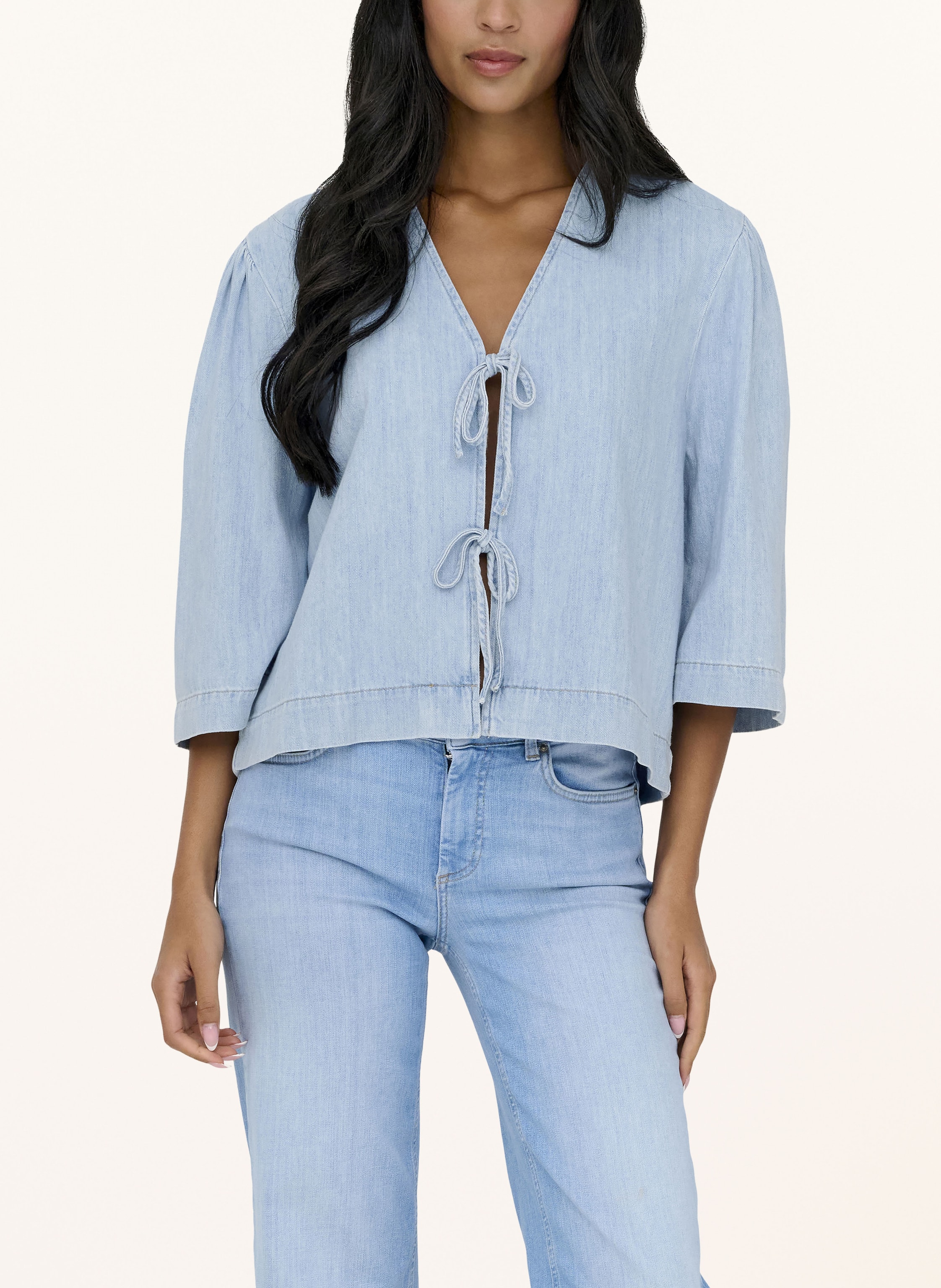 Thumbnail - Only Jeansbluse Mit 3/4-Arm blau