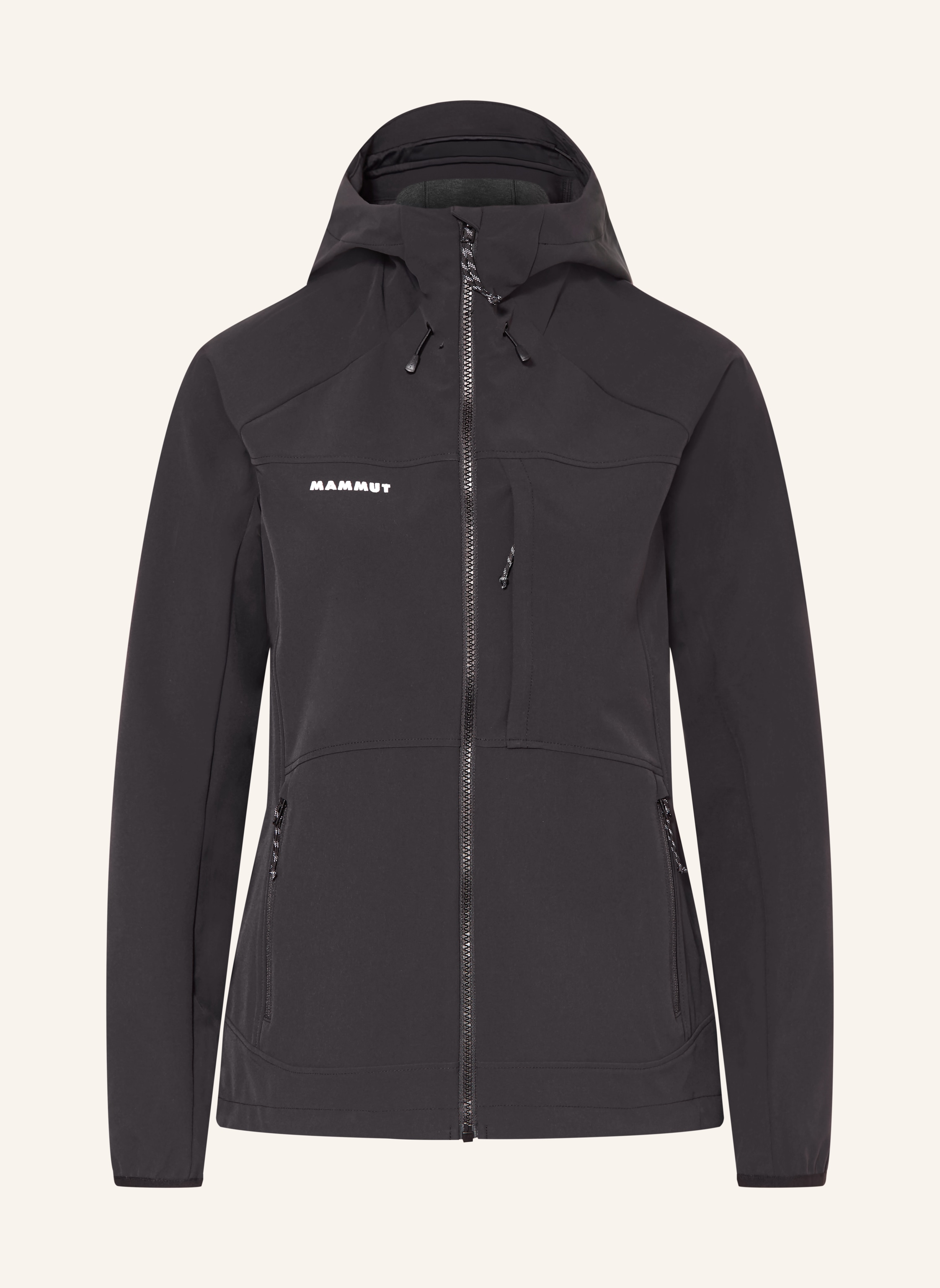 Mammut Softshell-Jacke Ultimate Comfort So Hooded schwarz