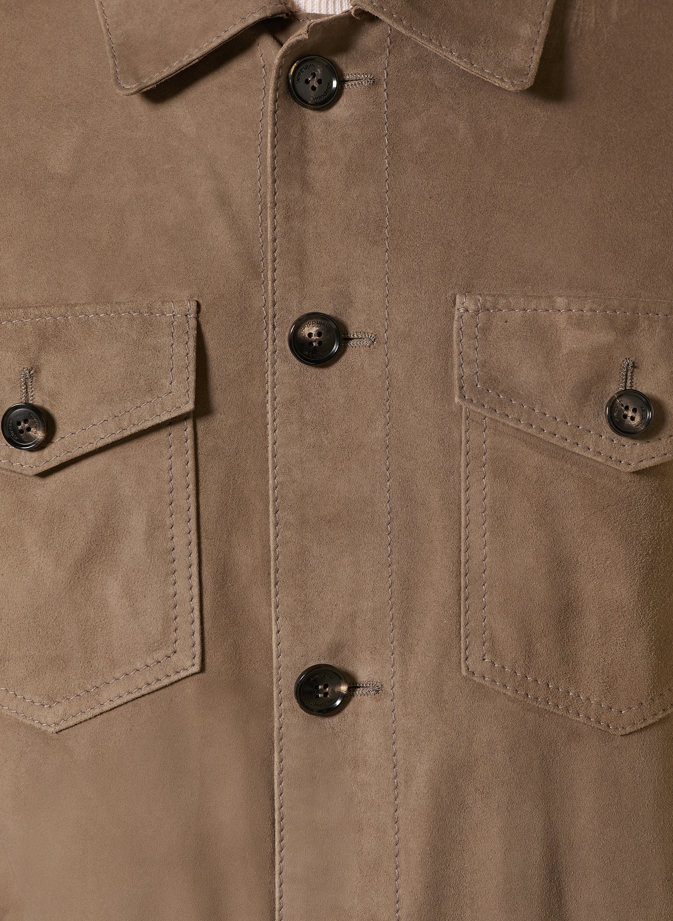 Thumbnail - Windsor. Leder-Overjacket Oleano grau