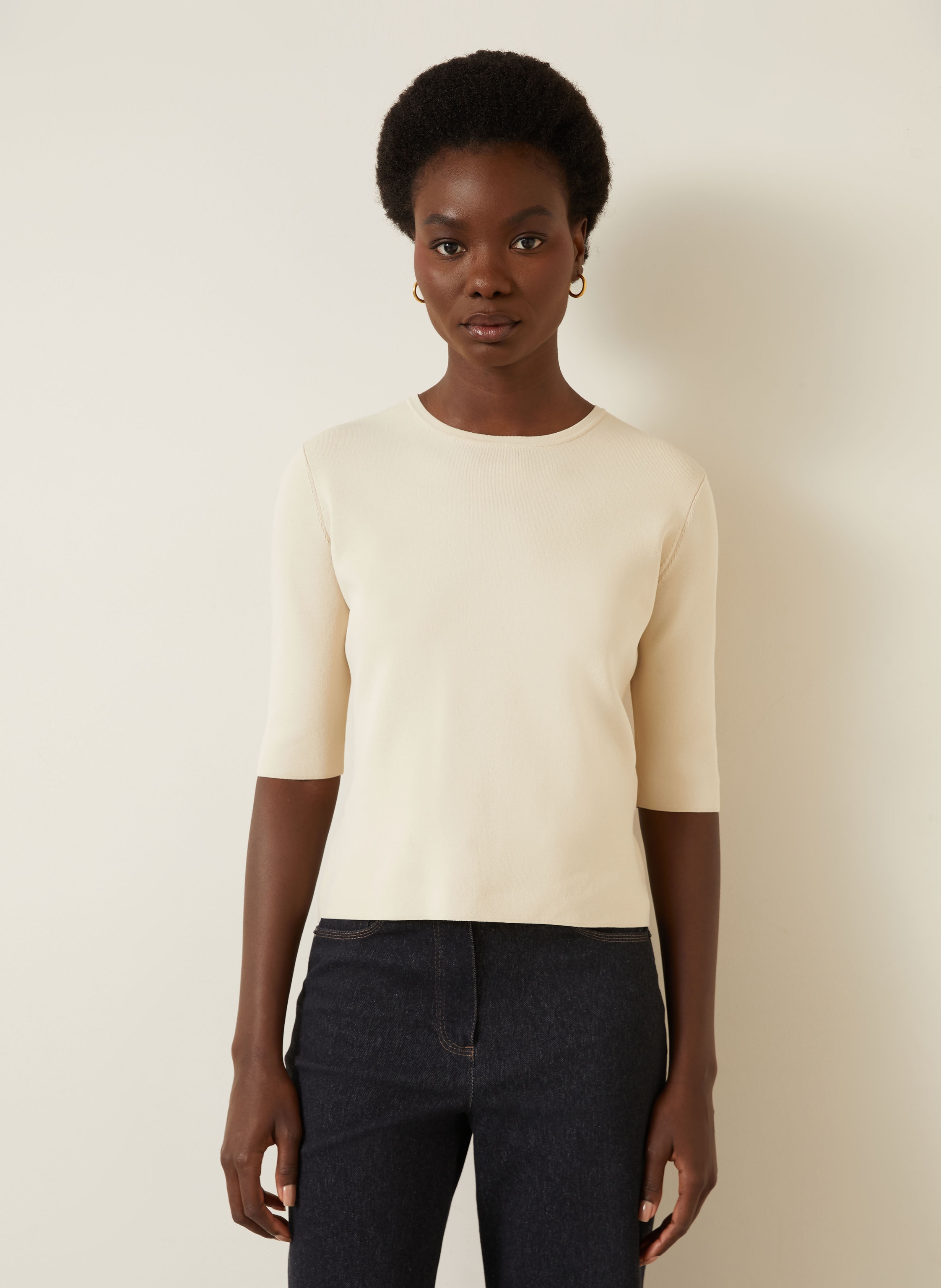 Thumbnail - Max Mara Strickshirt Faida beige