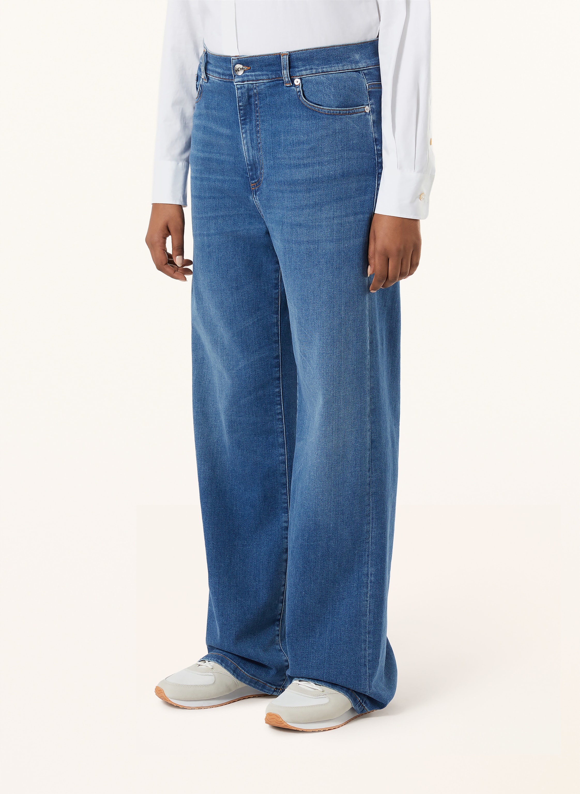 Thumbnail - Marina Rinaldi Wide Leg Jeans Volante blau