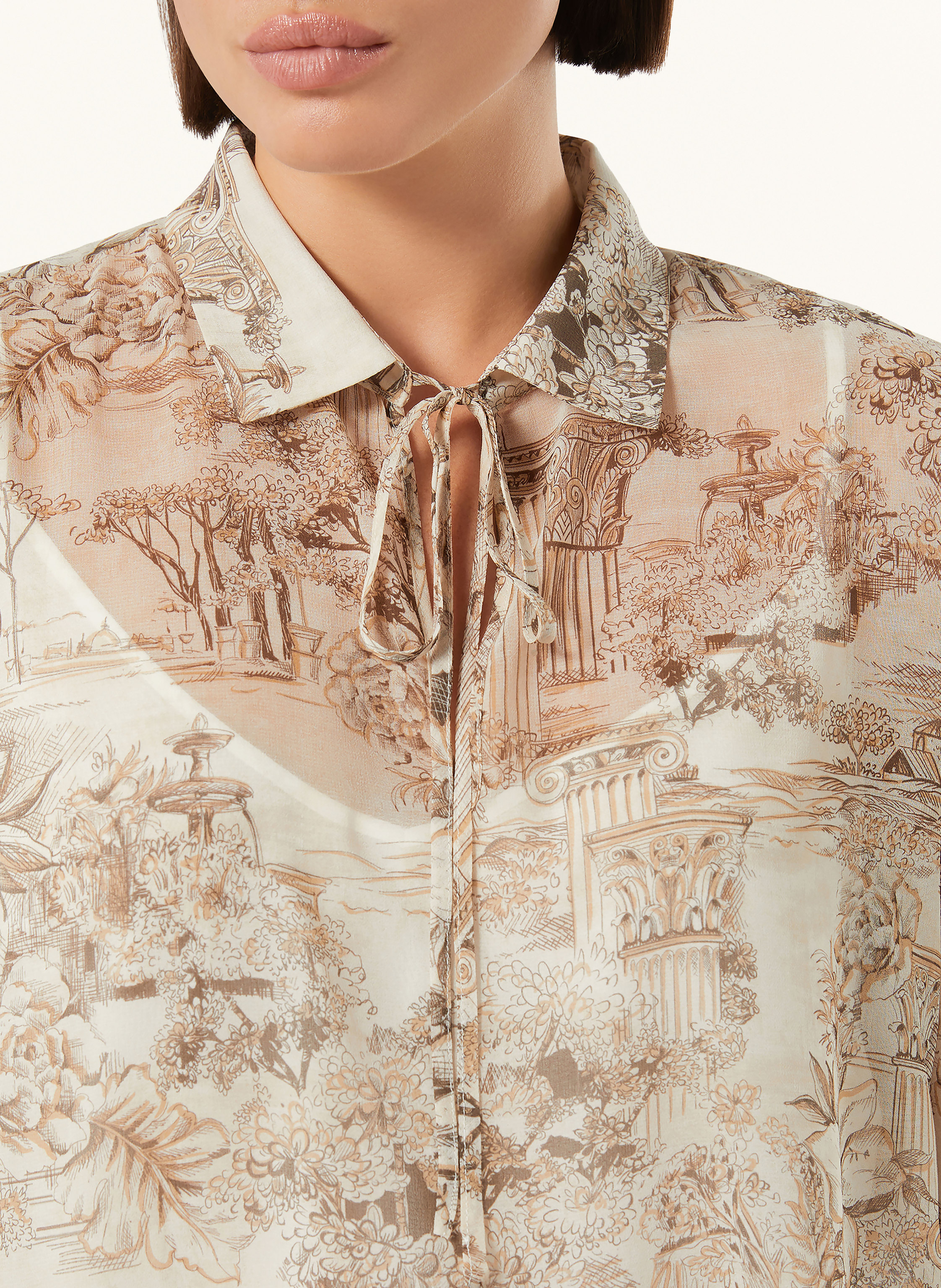 Thumbnail - Marina Rinaldi Blusenshirt Mit Schmucksteinbesatz beige