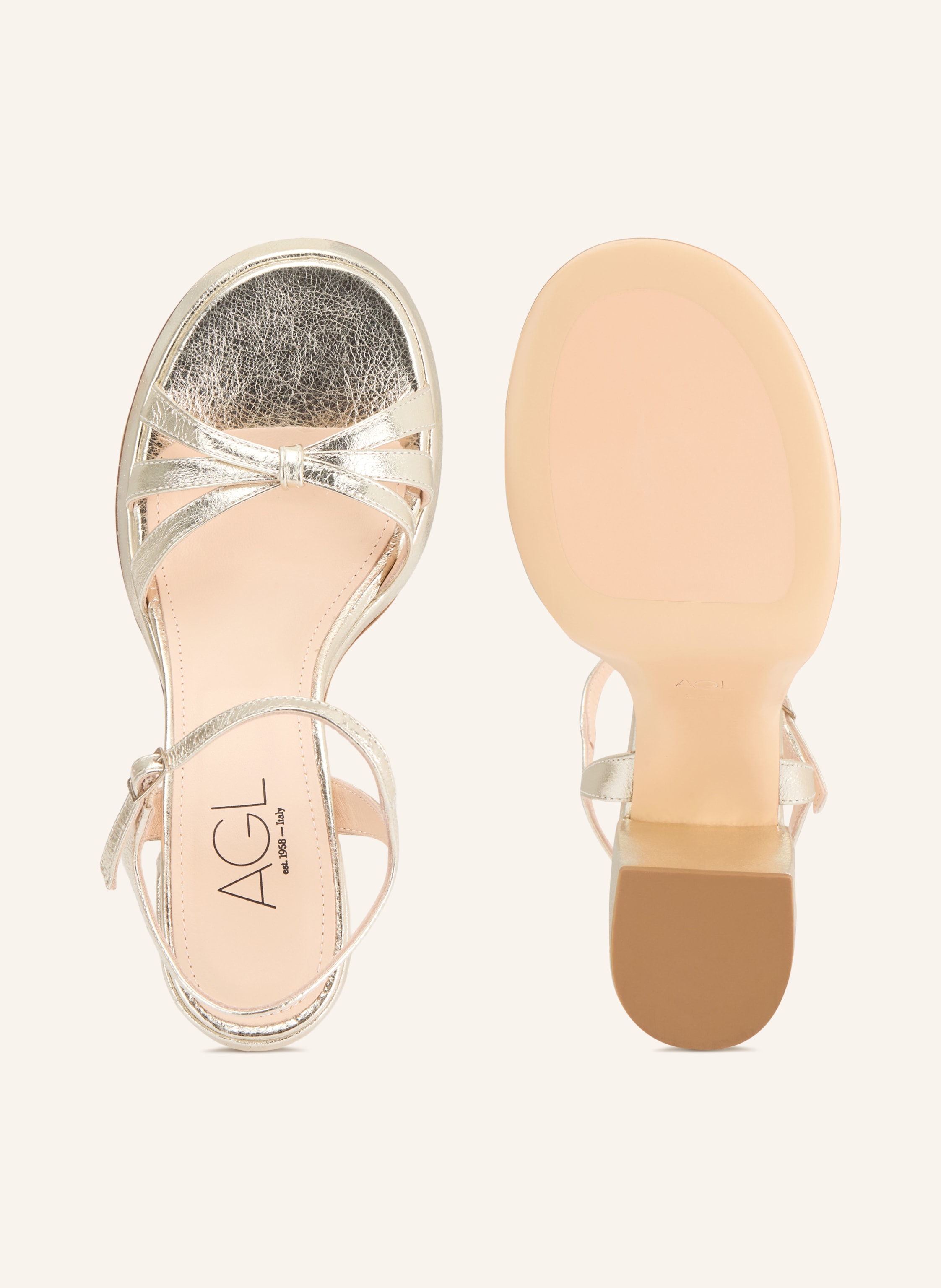 Thumbnail - Agl Plateau-Sandaletten Clio gold