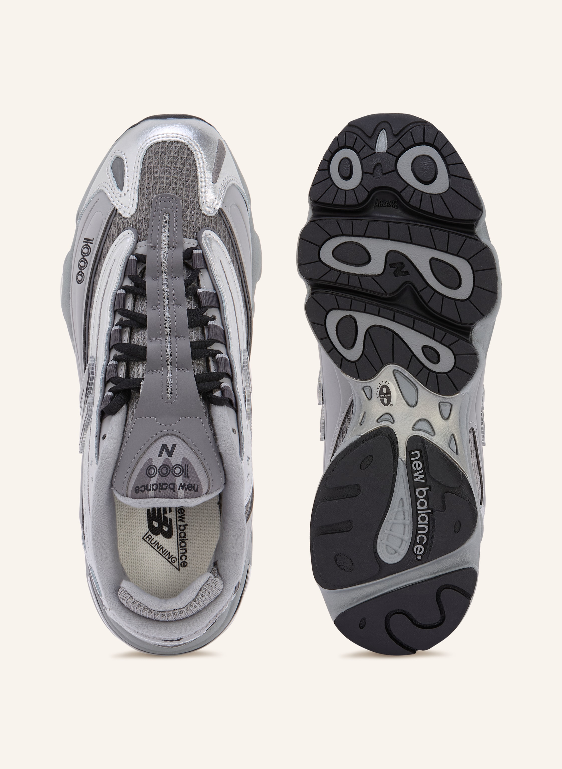 Thumbnail - New Balance Sneaker 1000 silber