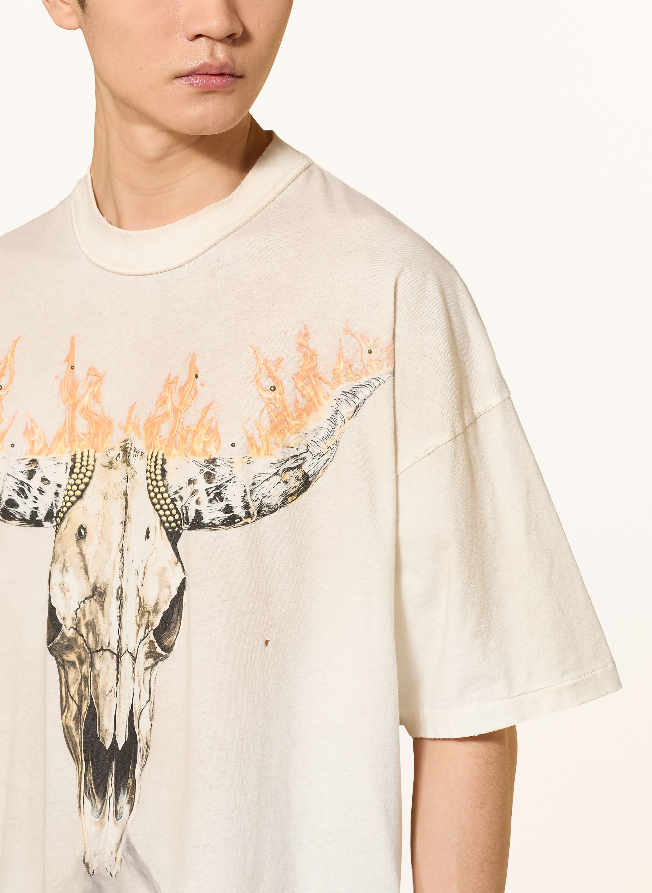 Thumbnail - Represent T-Shirt Mit Nieten weiss