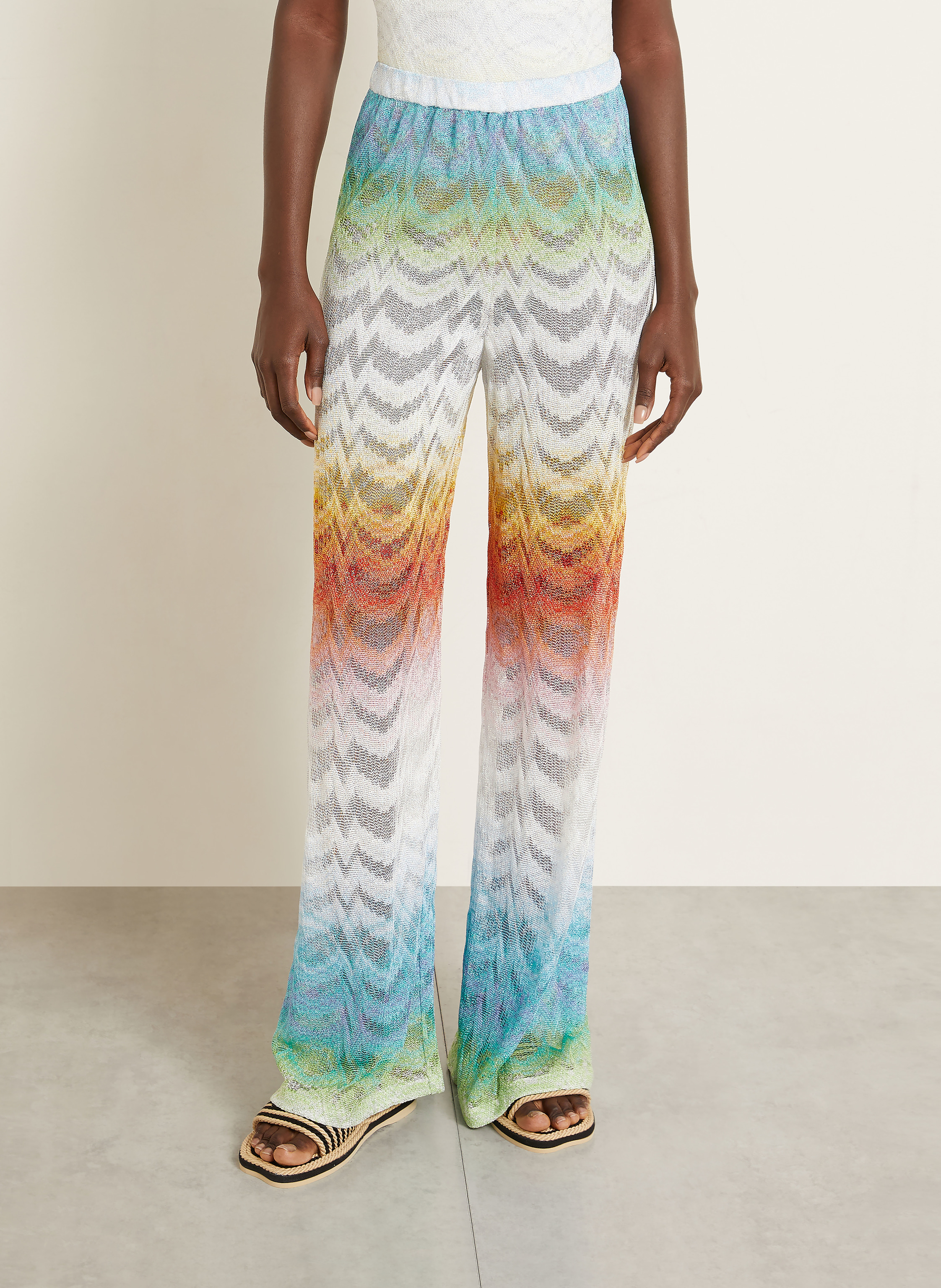 Thumbnail - Missoni Strickhose Mit Glitzergarn blau