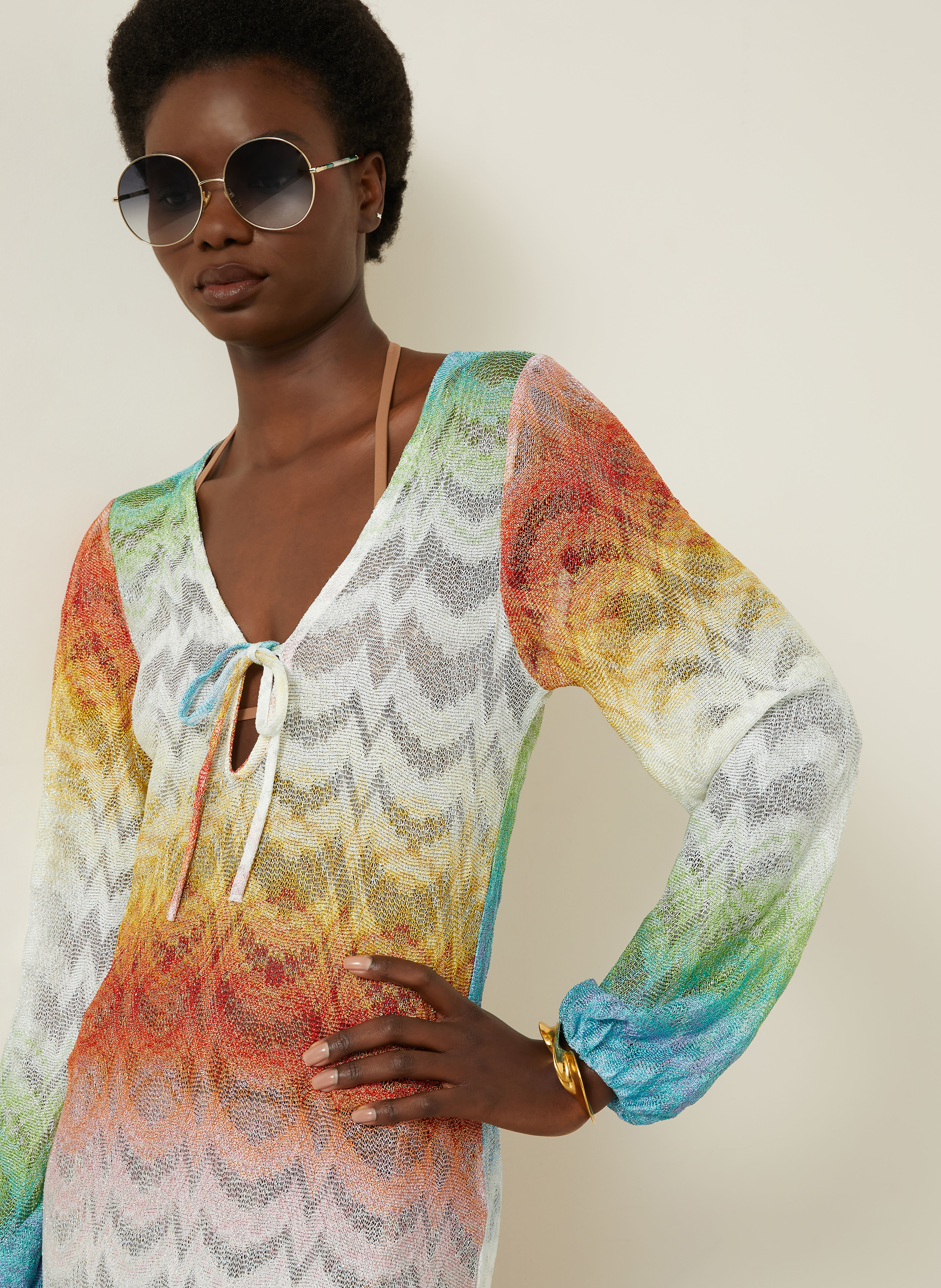 Thumbnail - Missoni Strandkleid Mit Glitzergarn blau