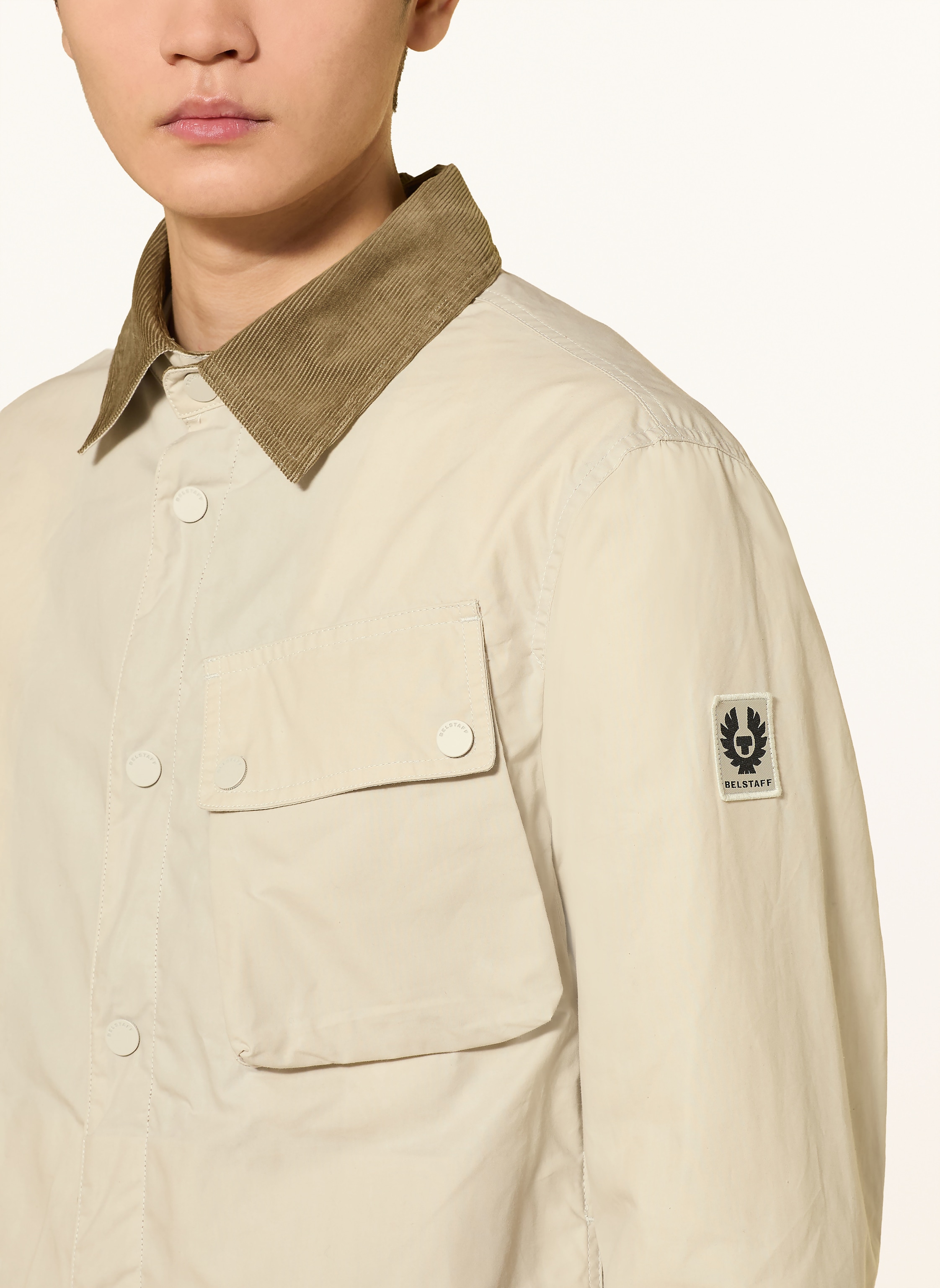 Thumbnail - Belstaff Overjacket Im Materialmix beige