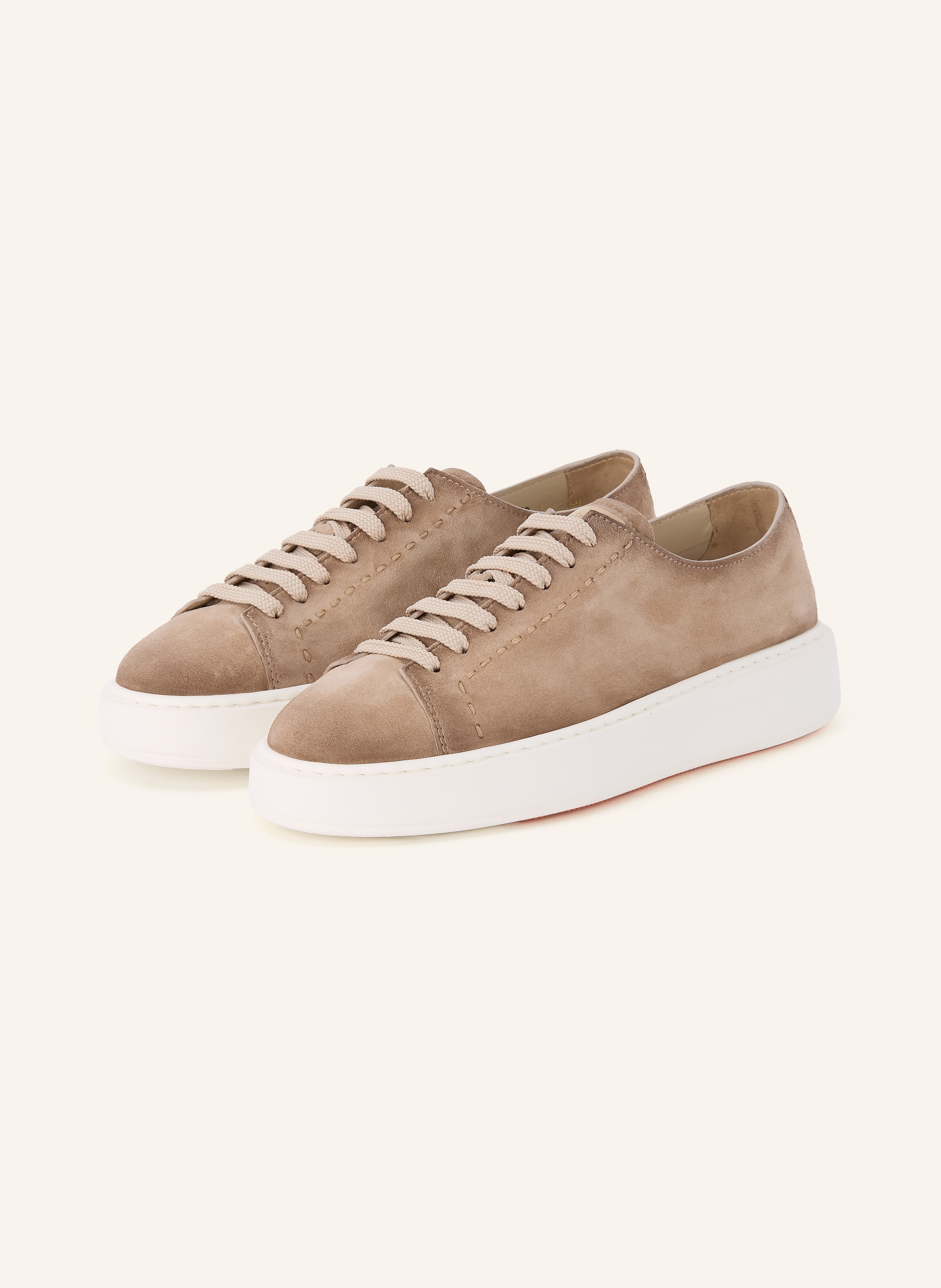 Santoni Santoni Sneaker Clean Row beige in BRAUN