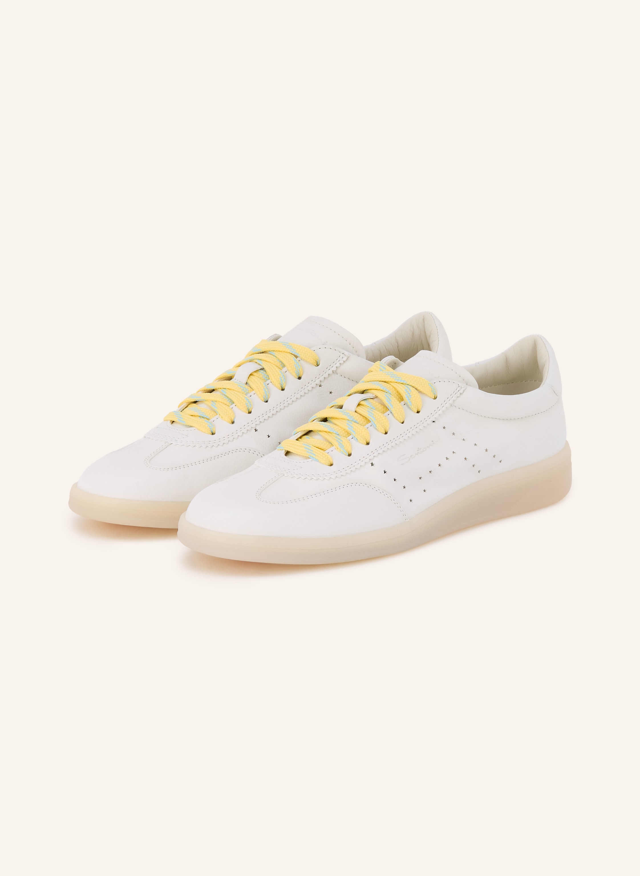 Santoni Santoni Sneaker Oly Pulse weiss in ECRU