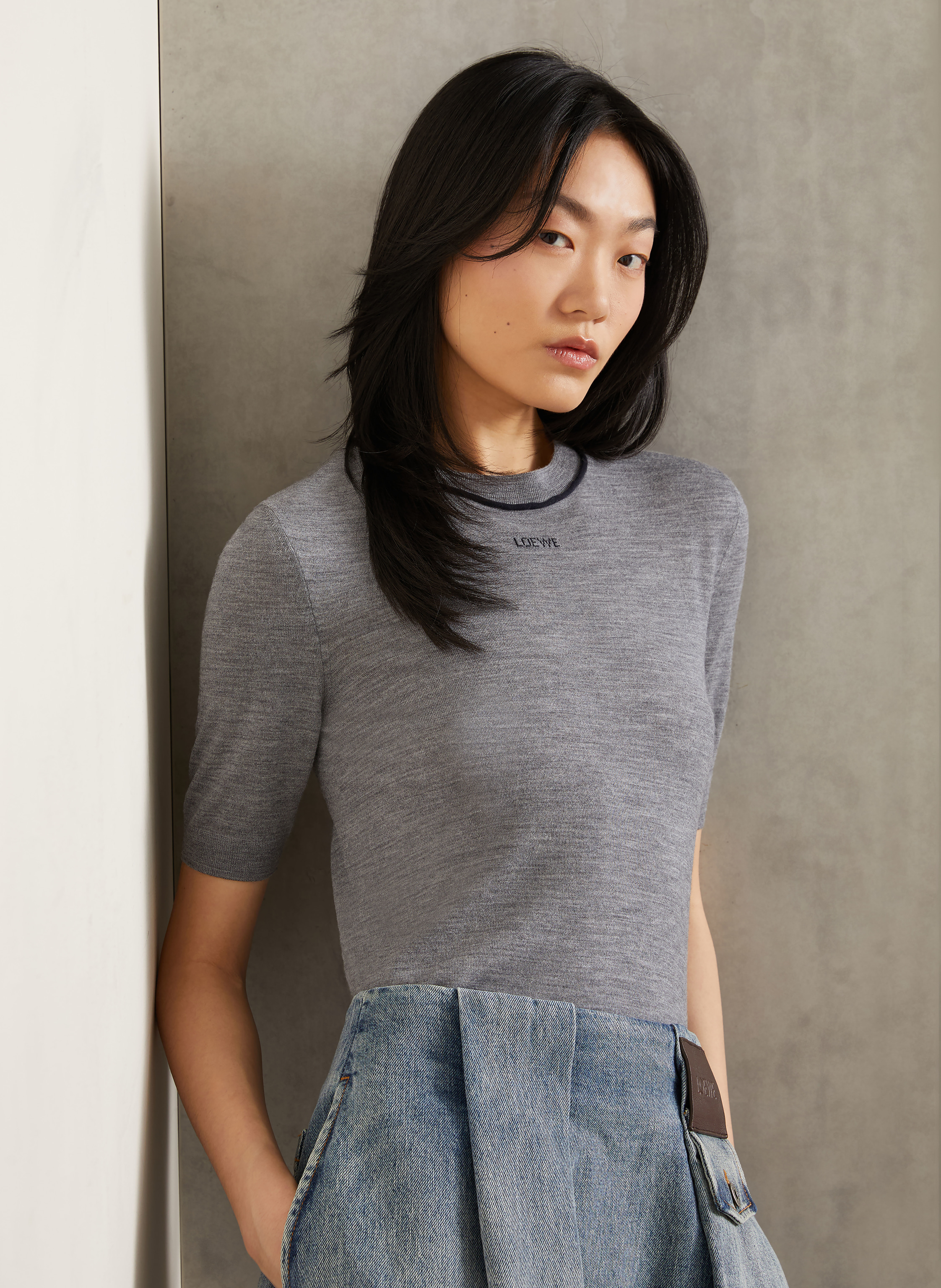 Thumbnail - Loewe Strickshirt grau
