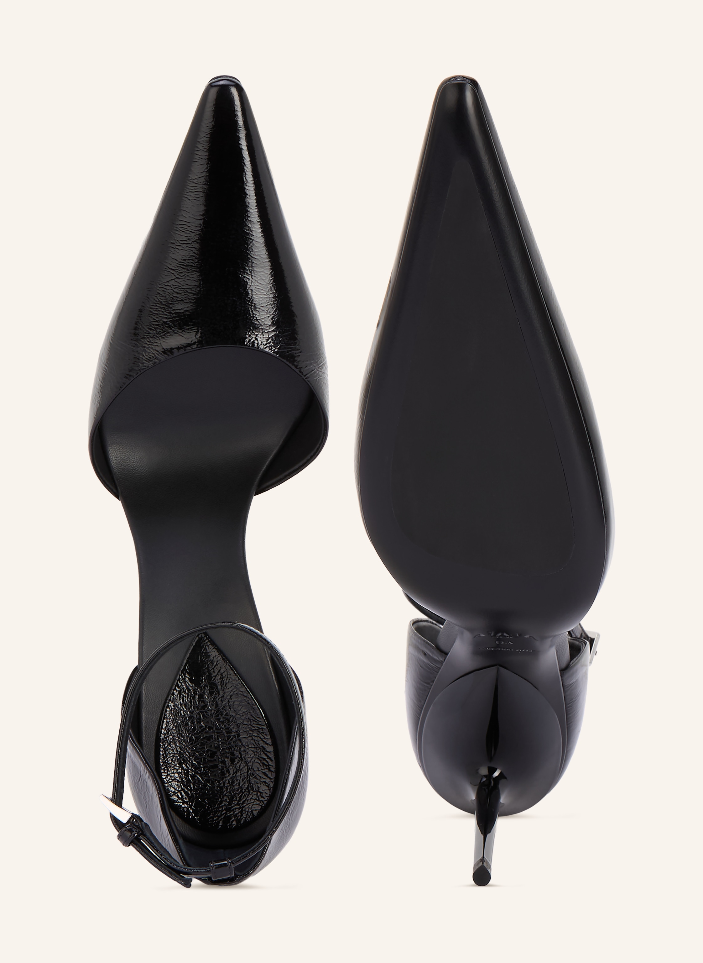 Thumbnail - Alaïa Lack-Pumps D'orsay schwarz