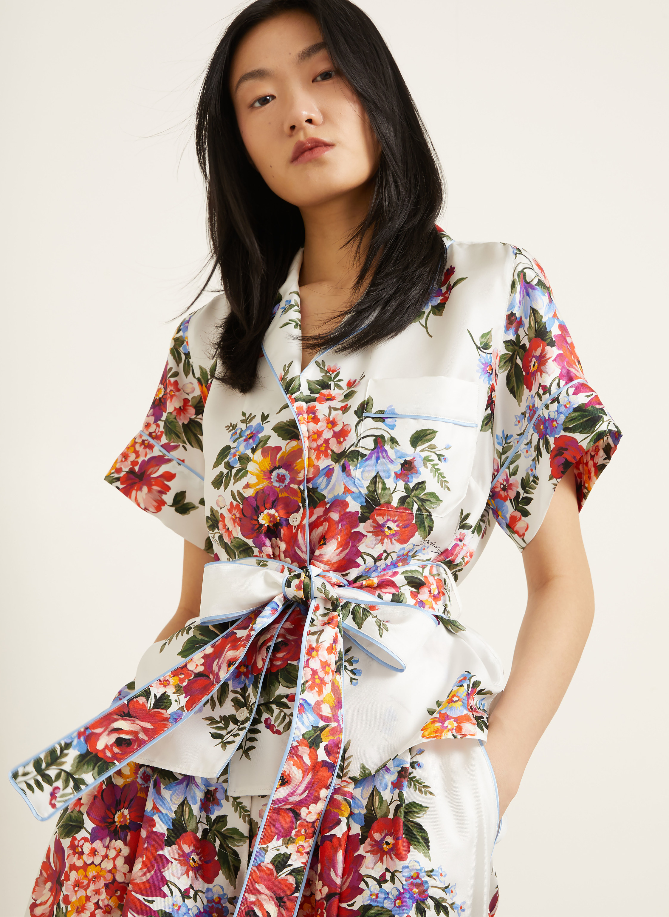 Thumbnail - Dolce & Gabbana Seidenbluse weiss