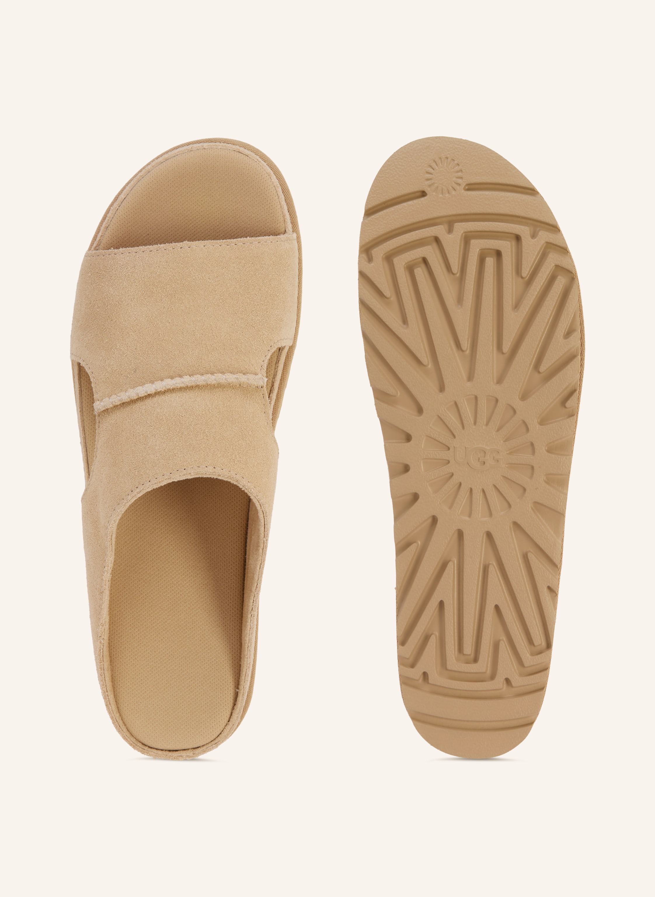 Thumbnail - Ugg Pantoletten Goldenstar Hi beige