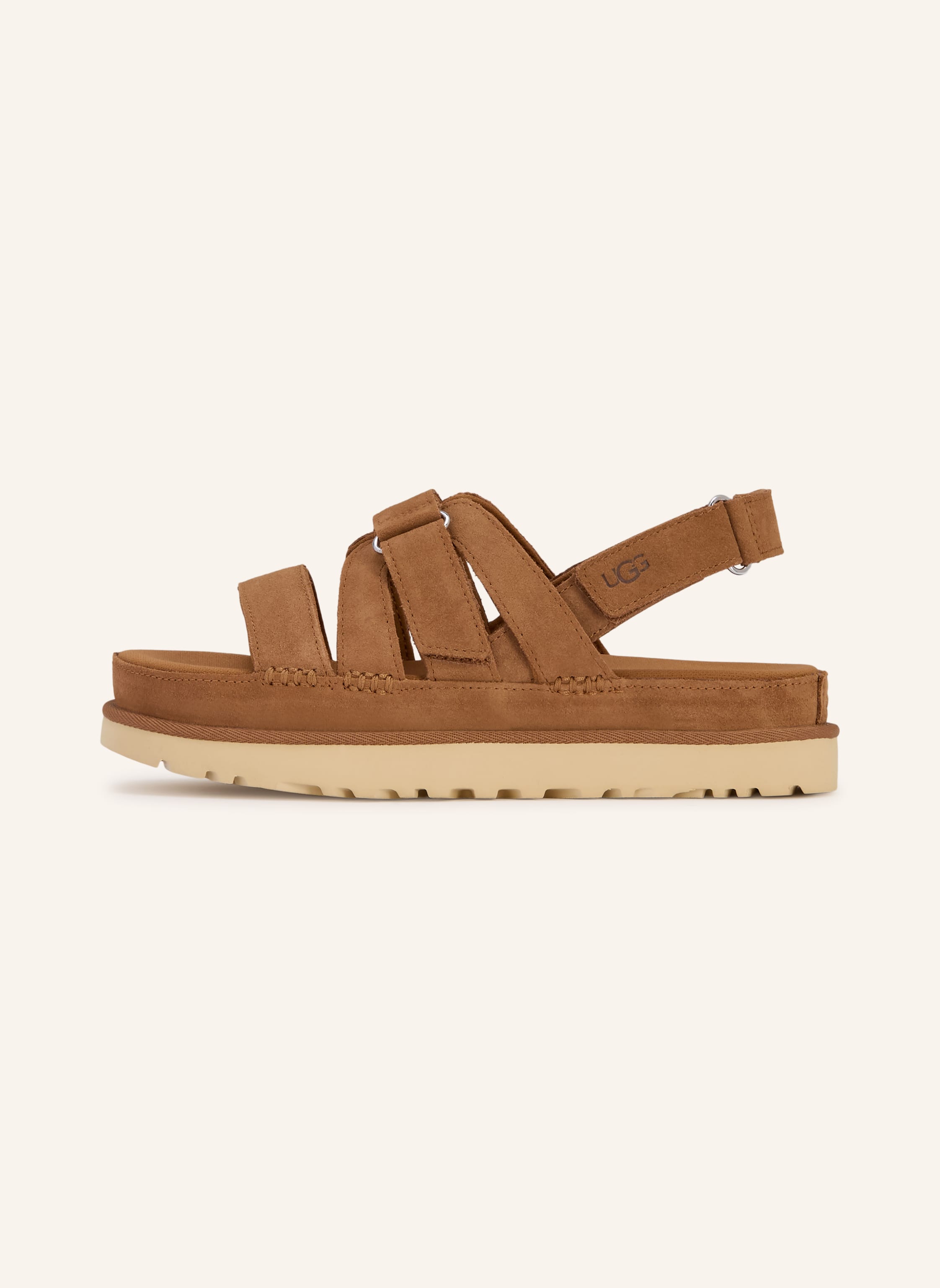 Thumbnail - Ugg Plateau-Sandalen Goldenstar Gleam braun
