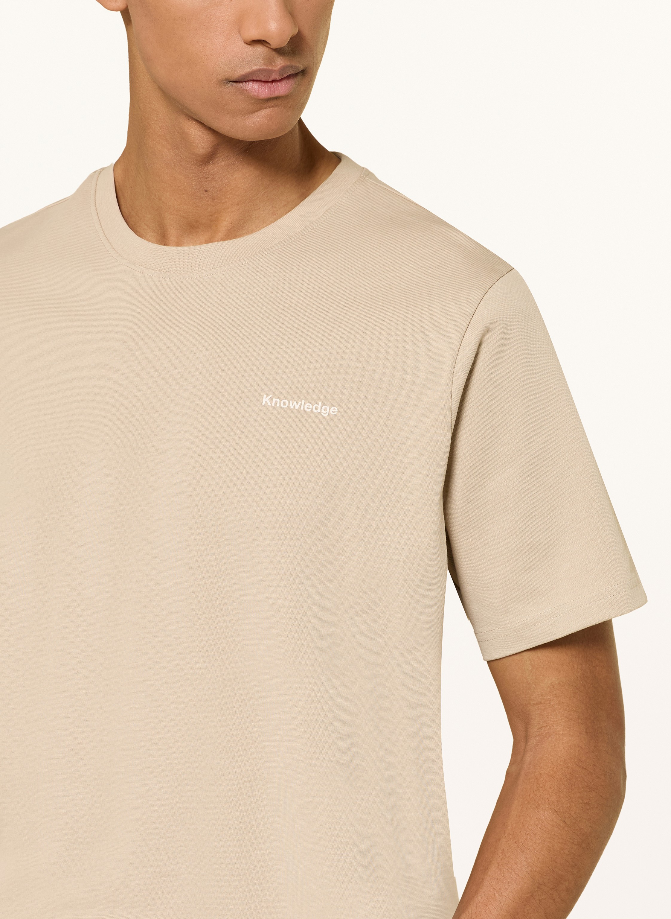 Thumbnail - Knowledgecotton Apparel T-Shirt beige