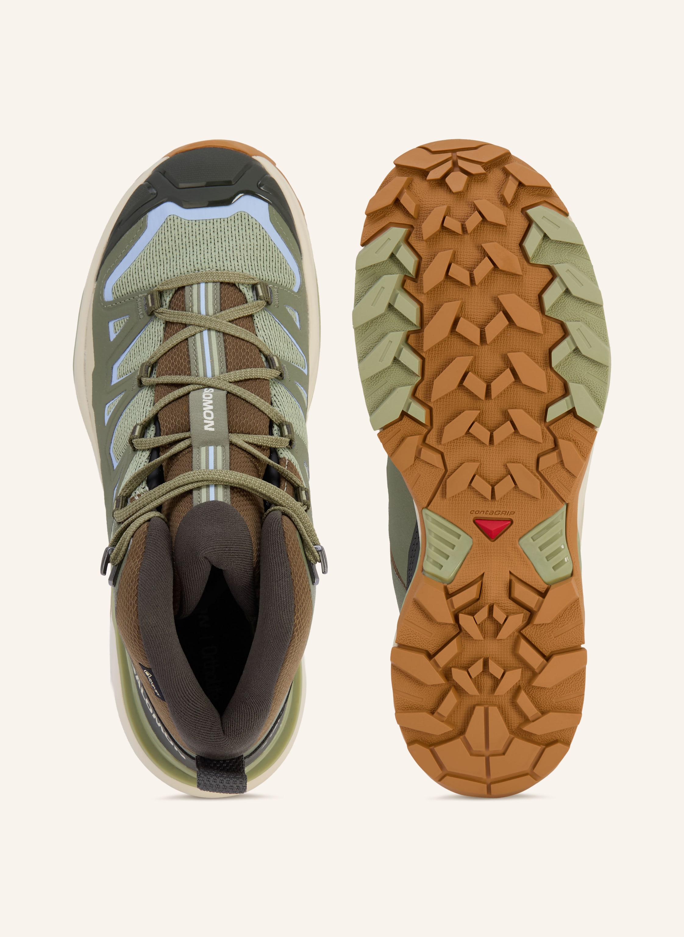 Thumbnail - Salomon Wanderschuhe X Ultra 360 Edge Mid Gtx beige