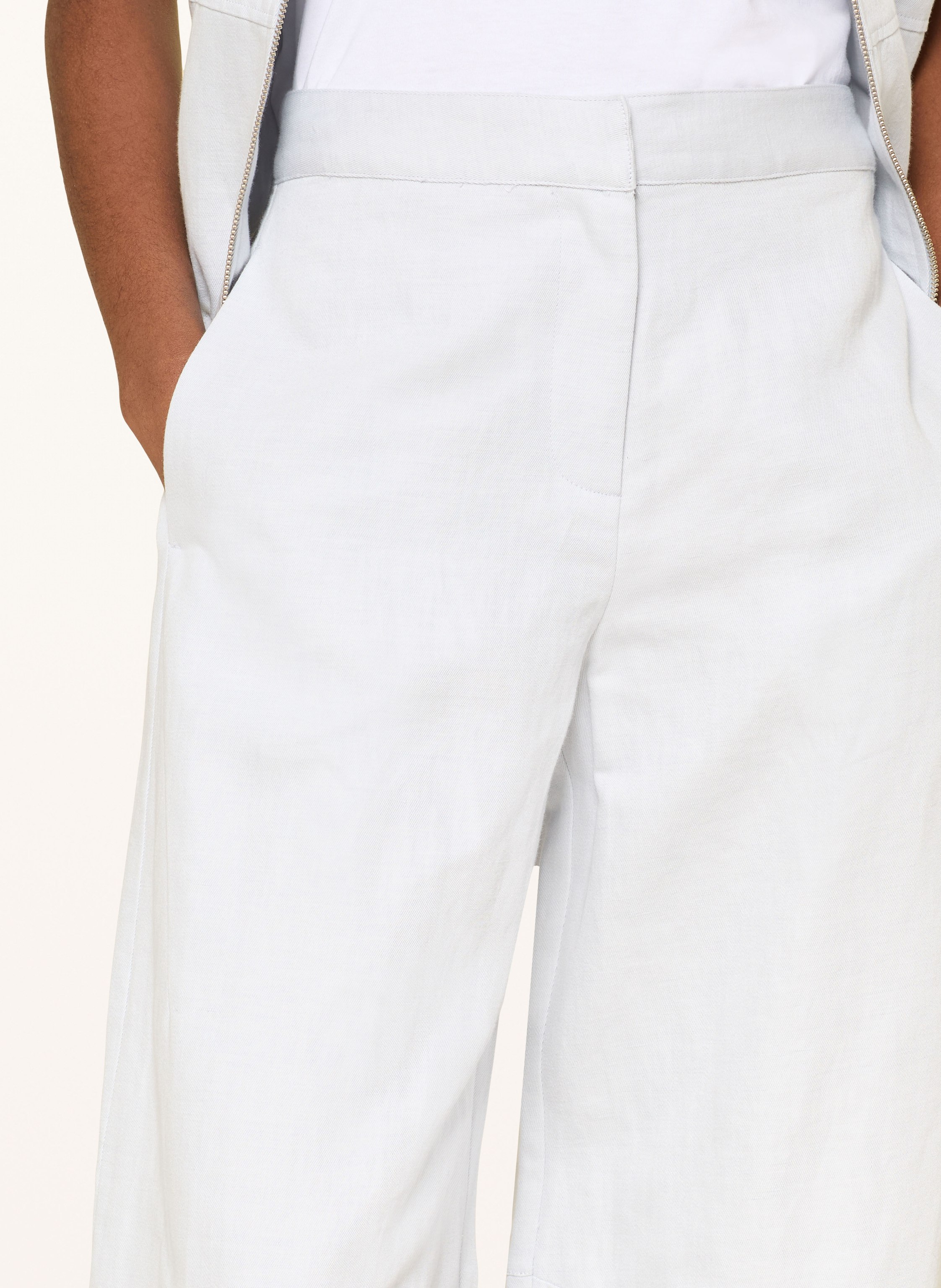 Thumbnail - Samsøe Samsøe Wide Leg Jeans Saroko Mit Leinen blau