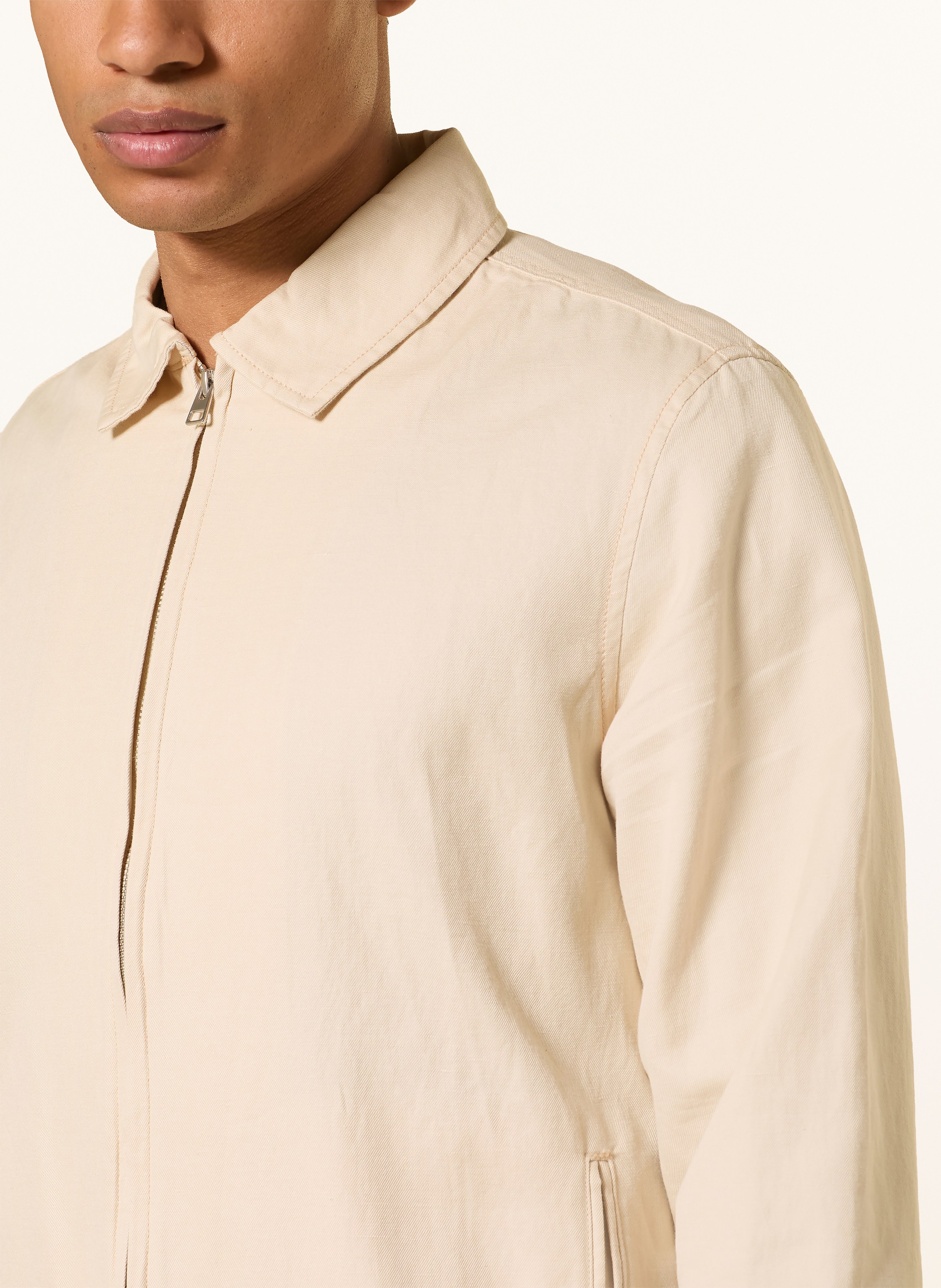 Thumbnail - Nowadays Overjacket Mit Leinen beige