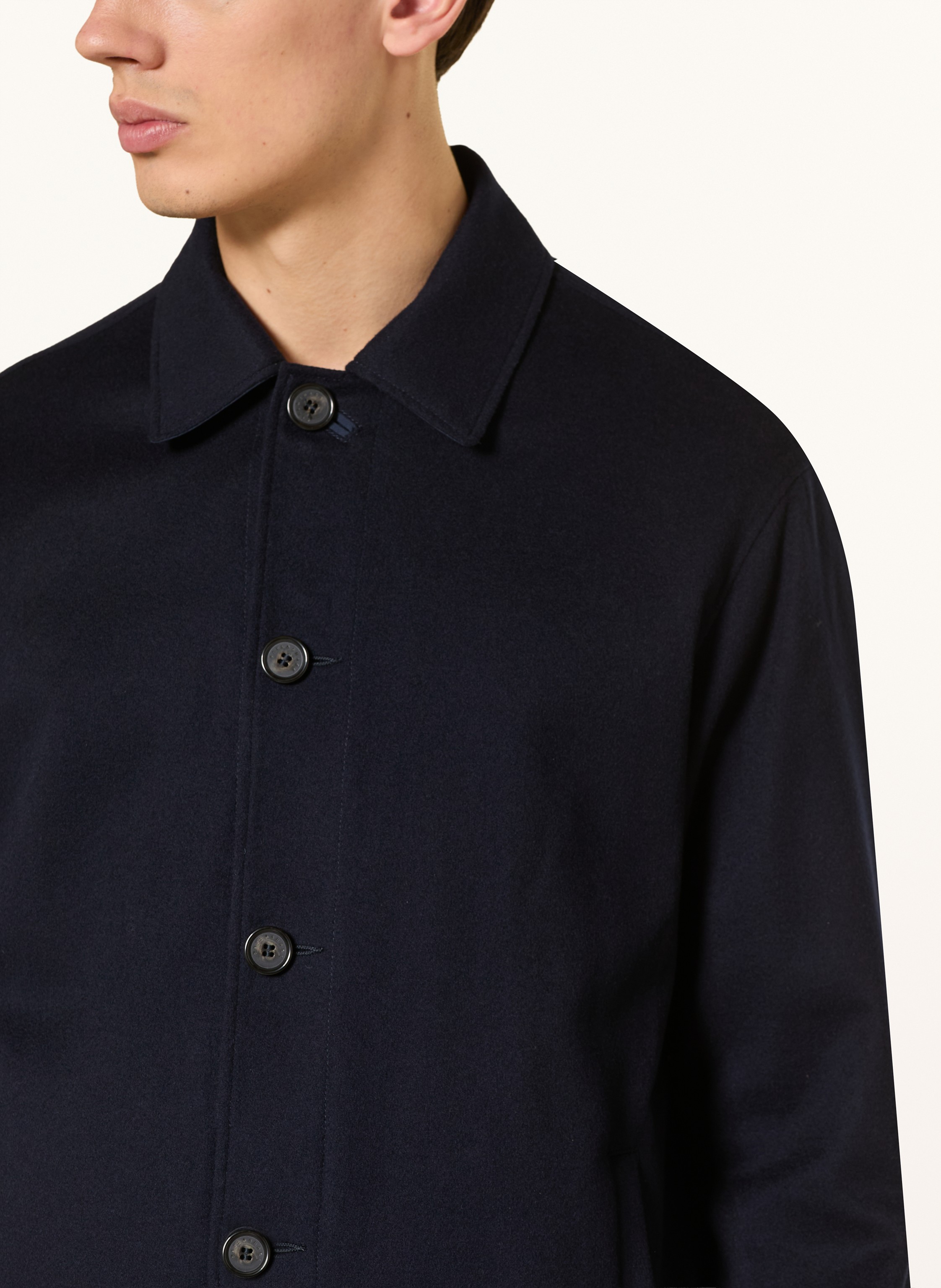 Thumbnail - Paul & Shark Overjacket Aus Cashmere Zum Wenden blau