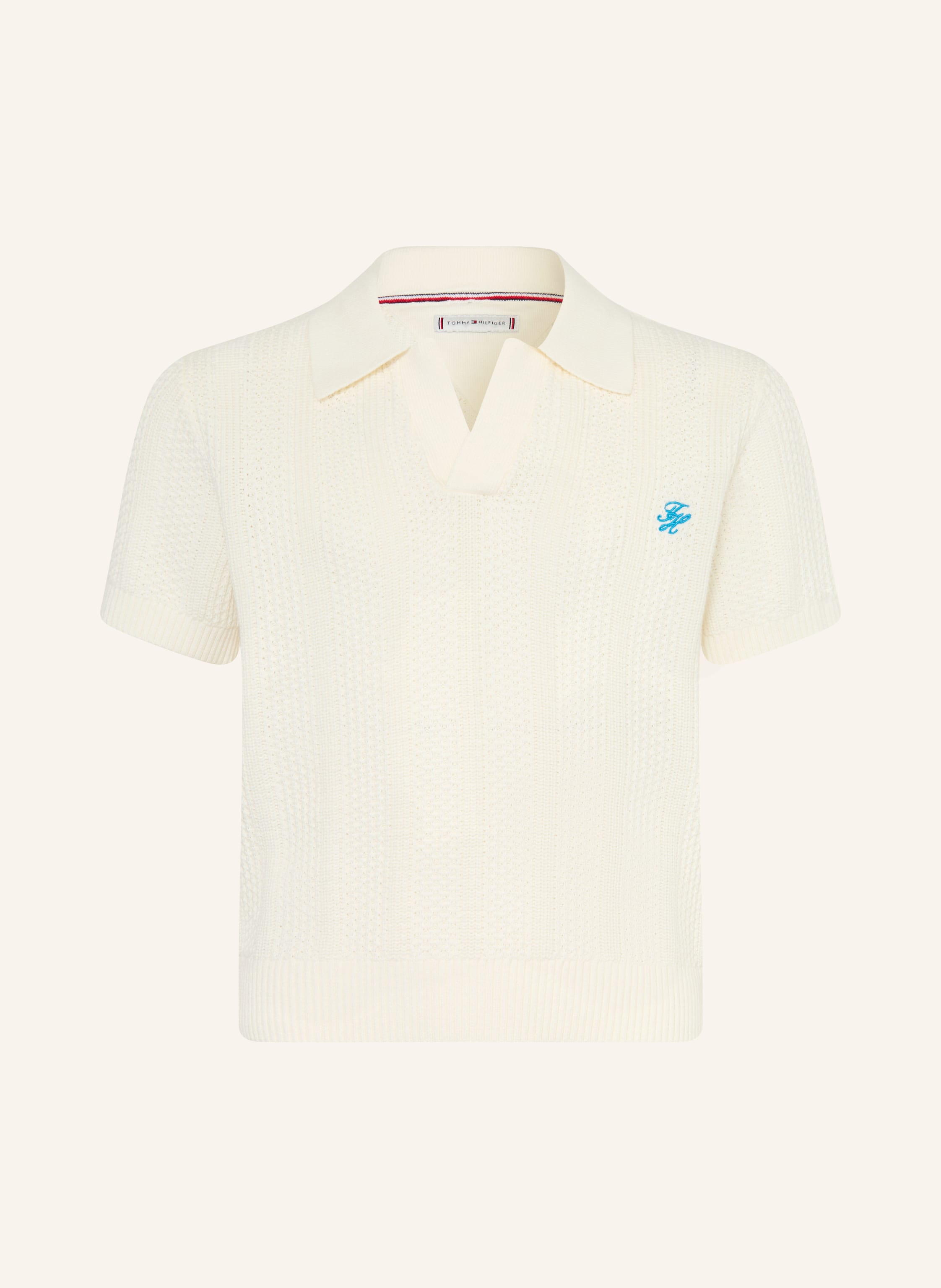 Tommy Hilfiger Strick-Poloshirt weiss