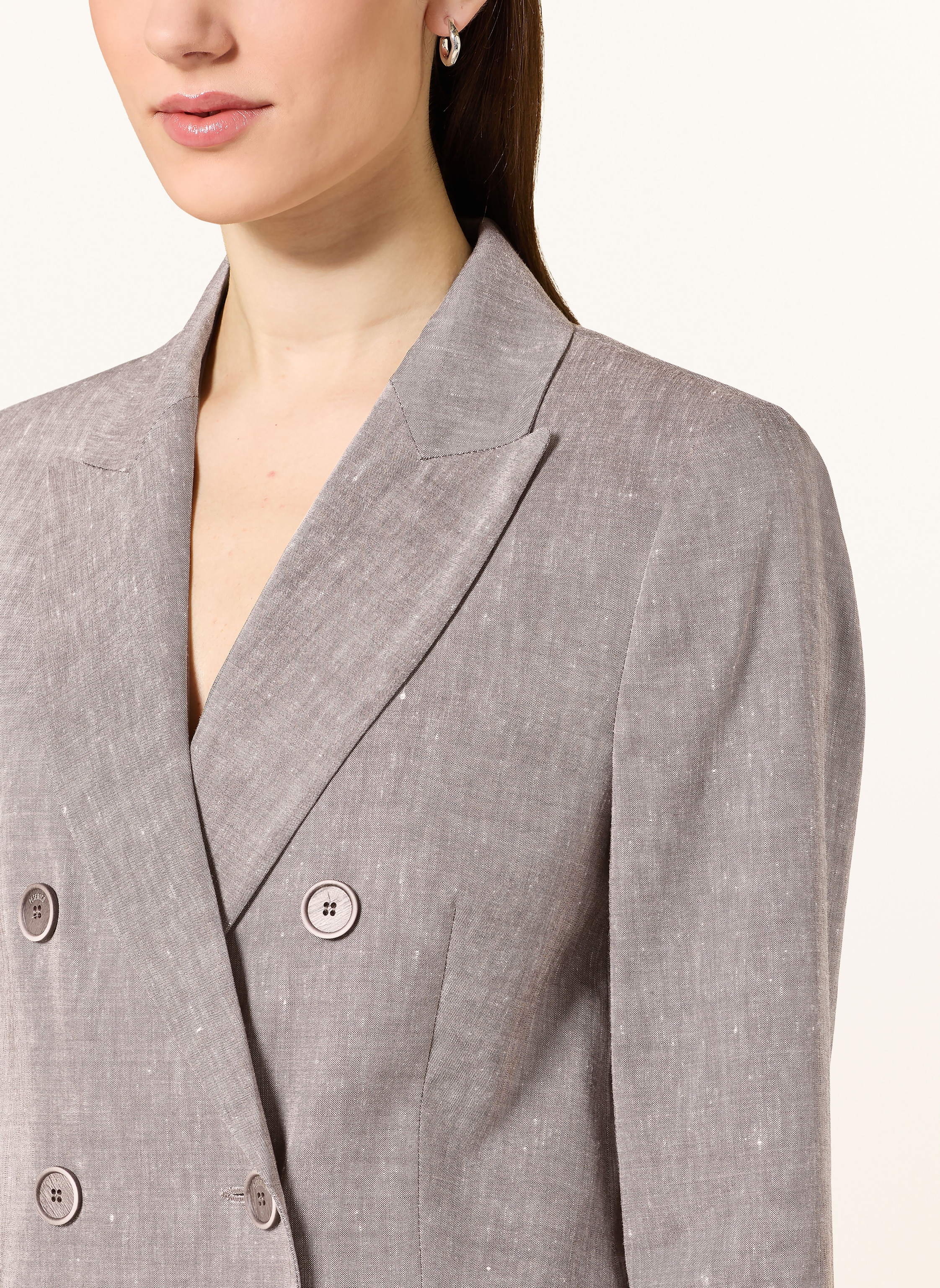 Thumbnail - Peserico Blazer Mit Leinen beige