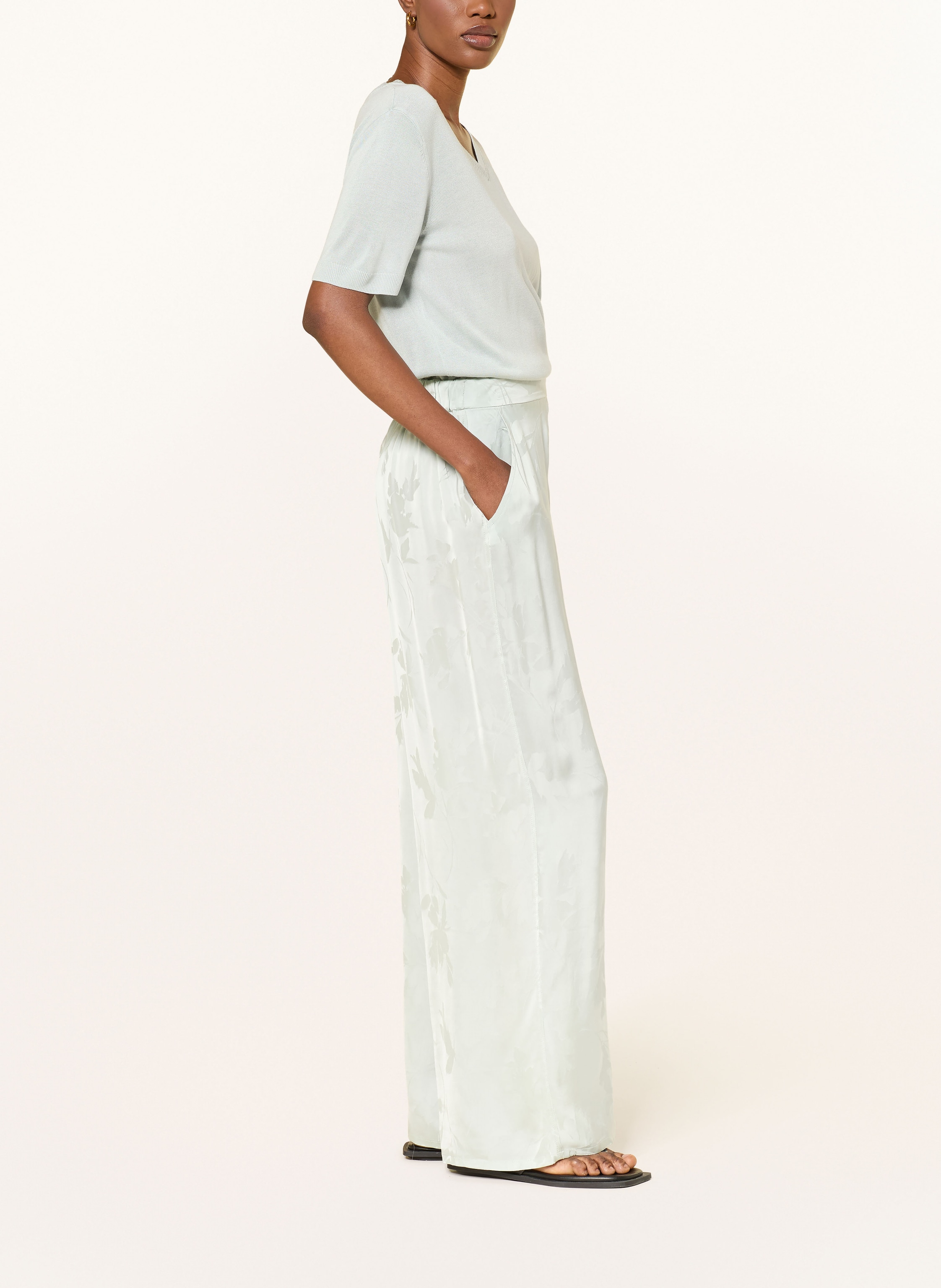 Thumbnail - Calvin Klein Marlenehose Aus Satin blau