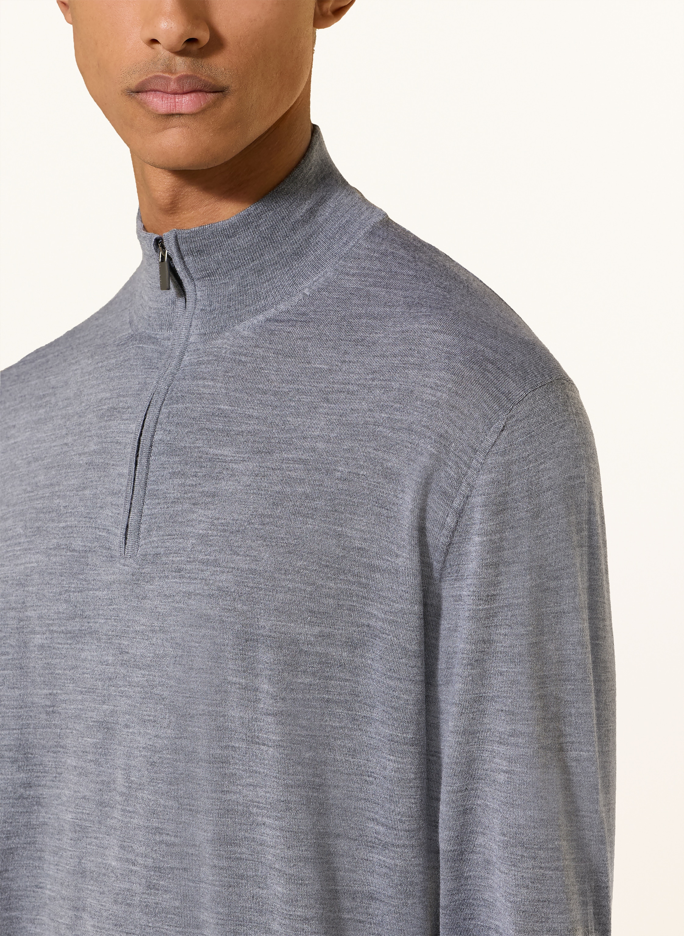 Thumbnail - Paul & Shark Troyer Aus Merinowolle grau