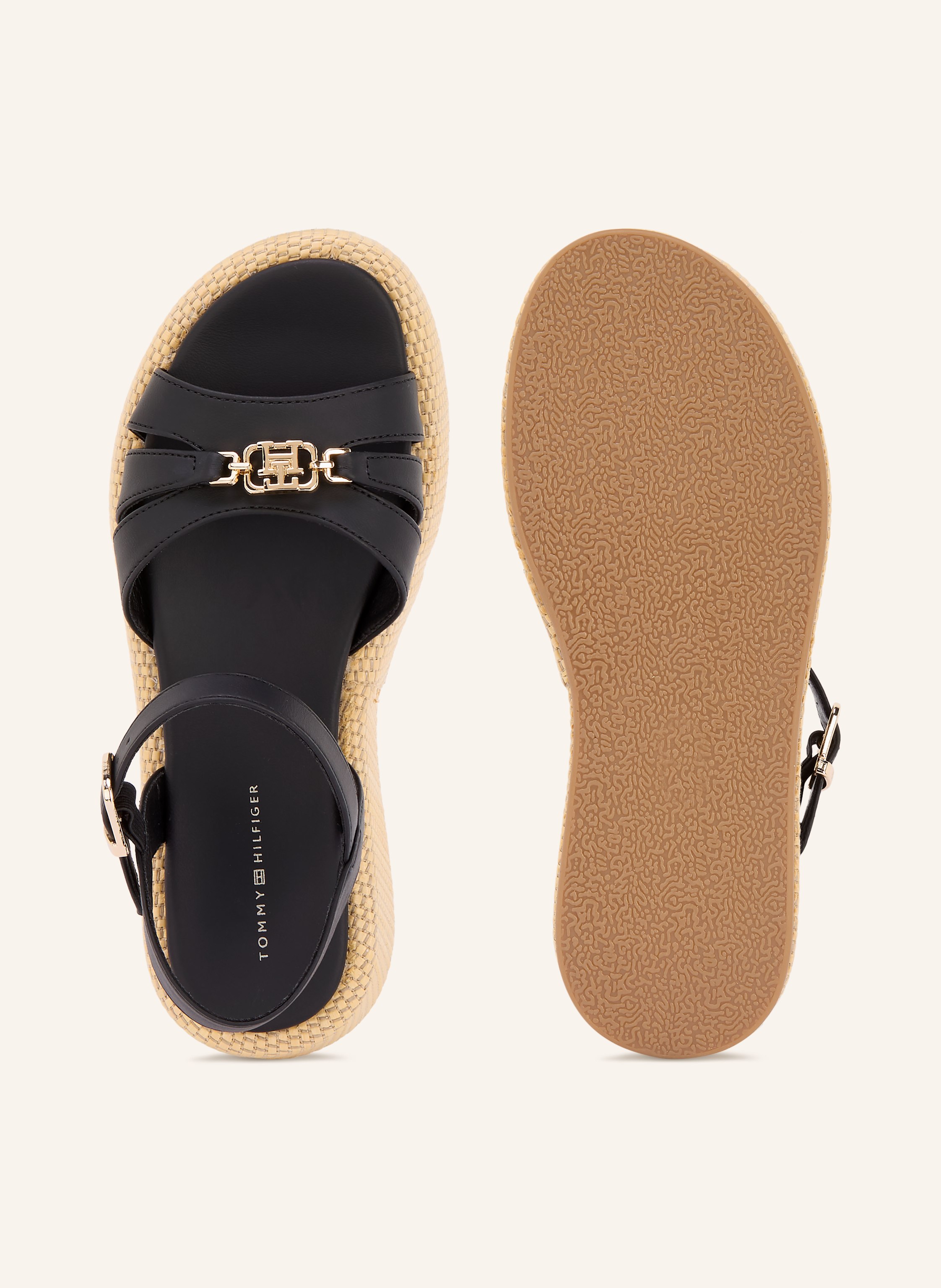 Thumbnail - Tommy Hilfiger Plateau-Sandaletten schwarz