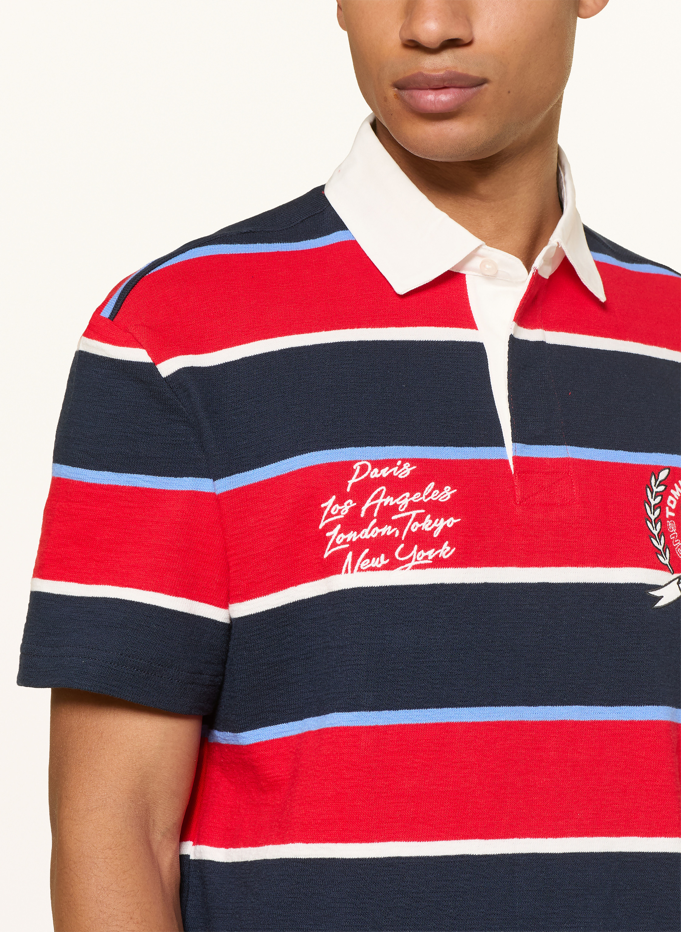 Thumbnail - Tommy Jeans Piqué-Poloshirt rot