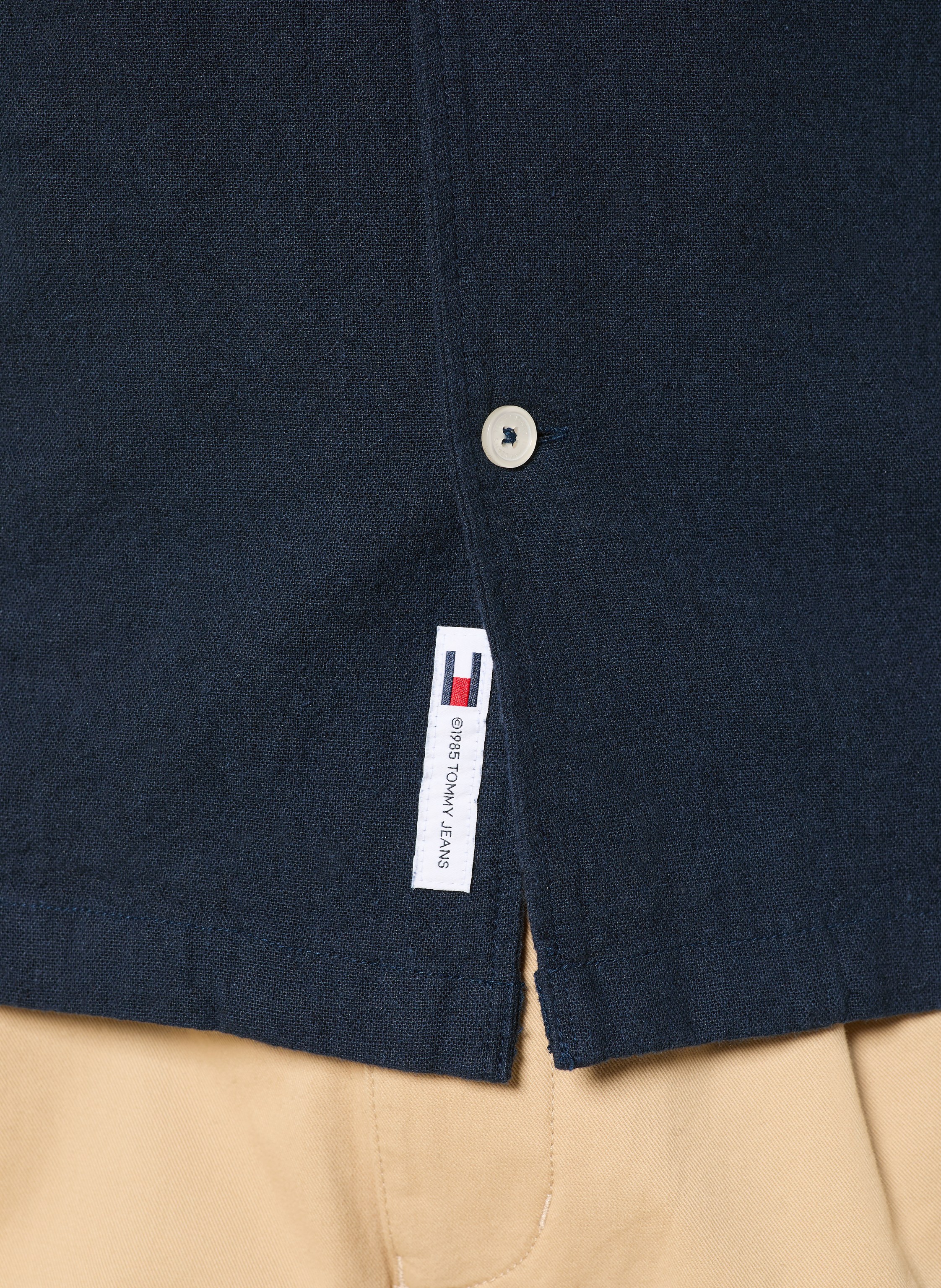 Thumbnail - Tommy Jeans Resorthemd Comfort Fit Mit Leinen blau