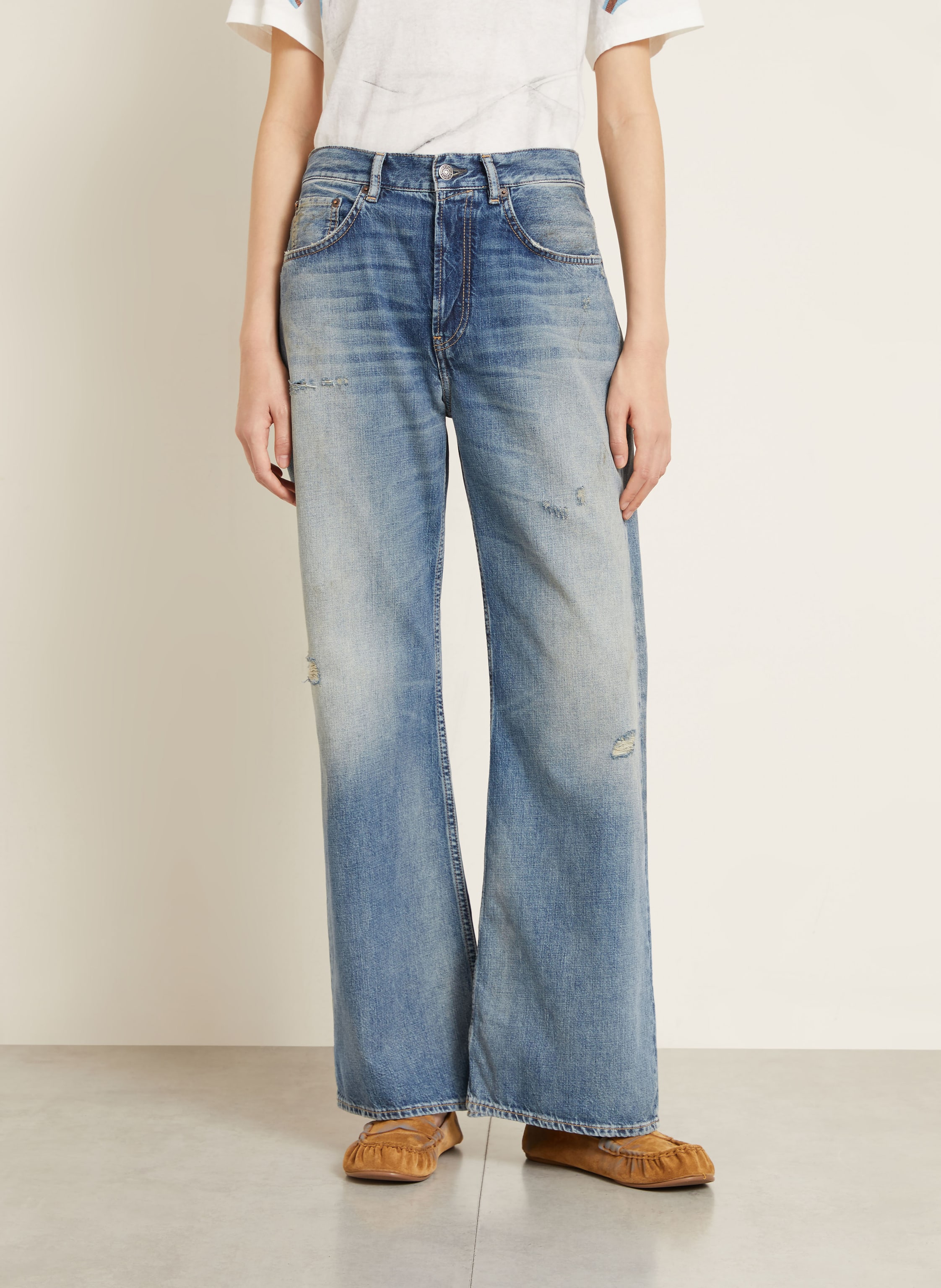 Thumbnail - Acne Studios Destroyed Jeans blau