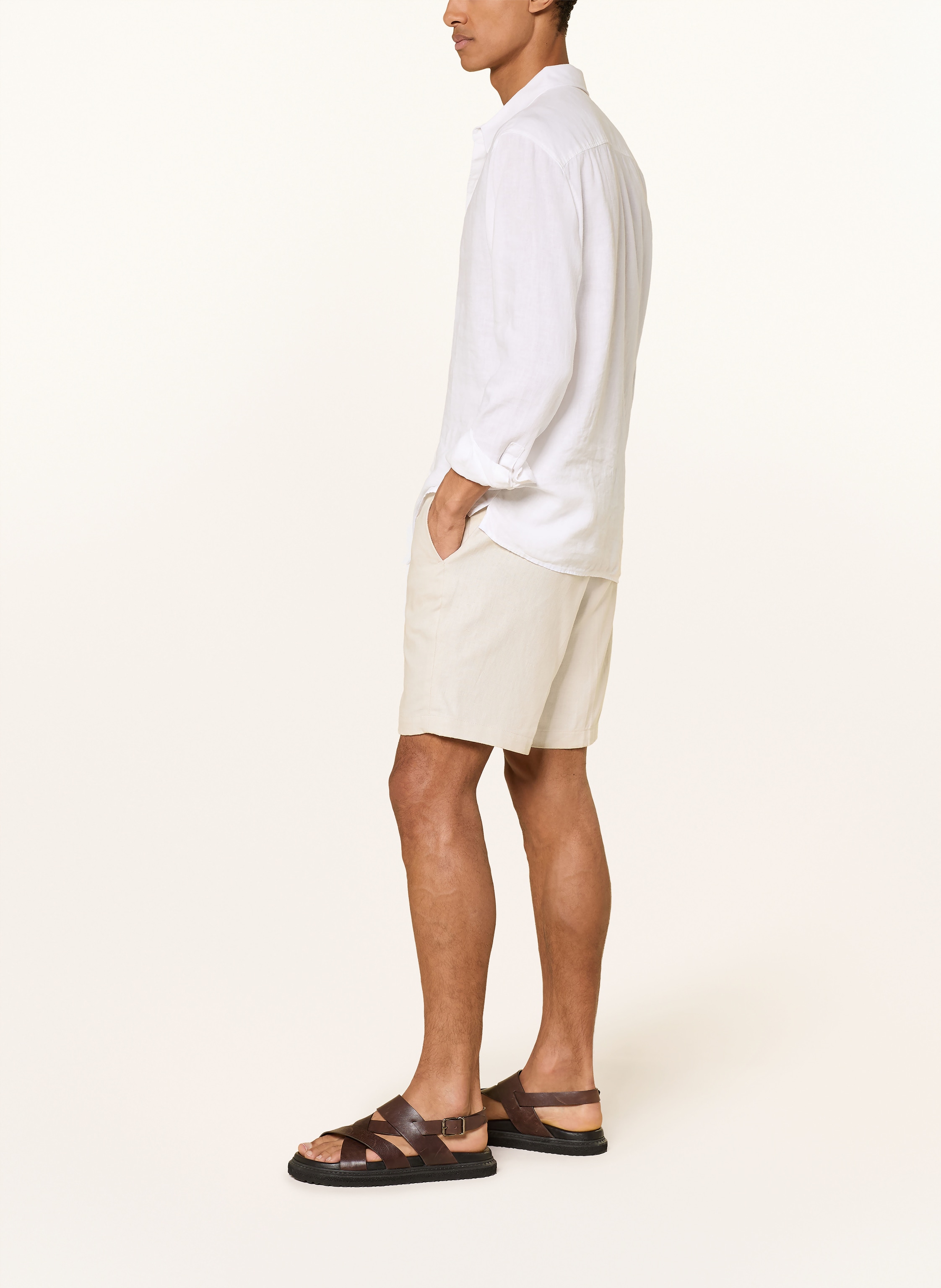 Thumbnail - Calvin Klein Shorts Mit Leinen weiss