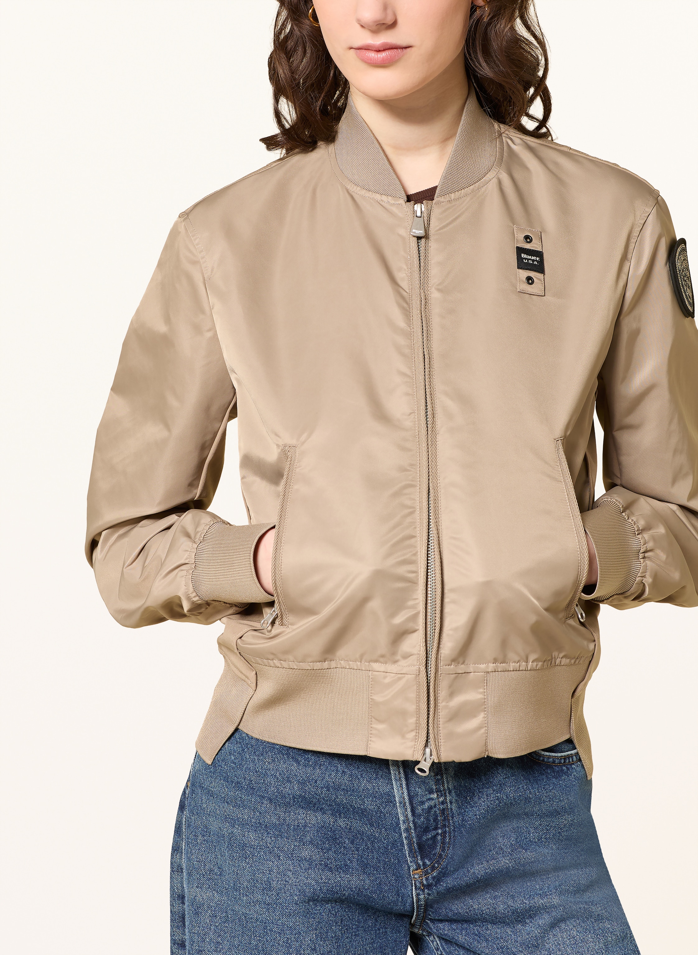 Thumbnail - Blauer Blouson Laurie beige