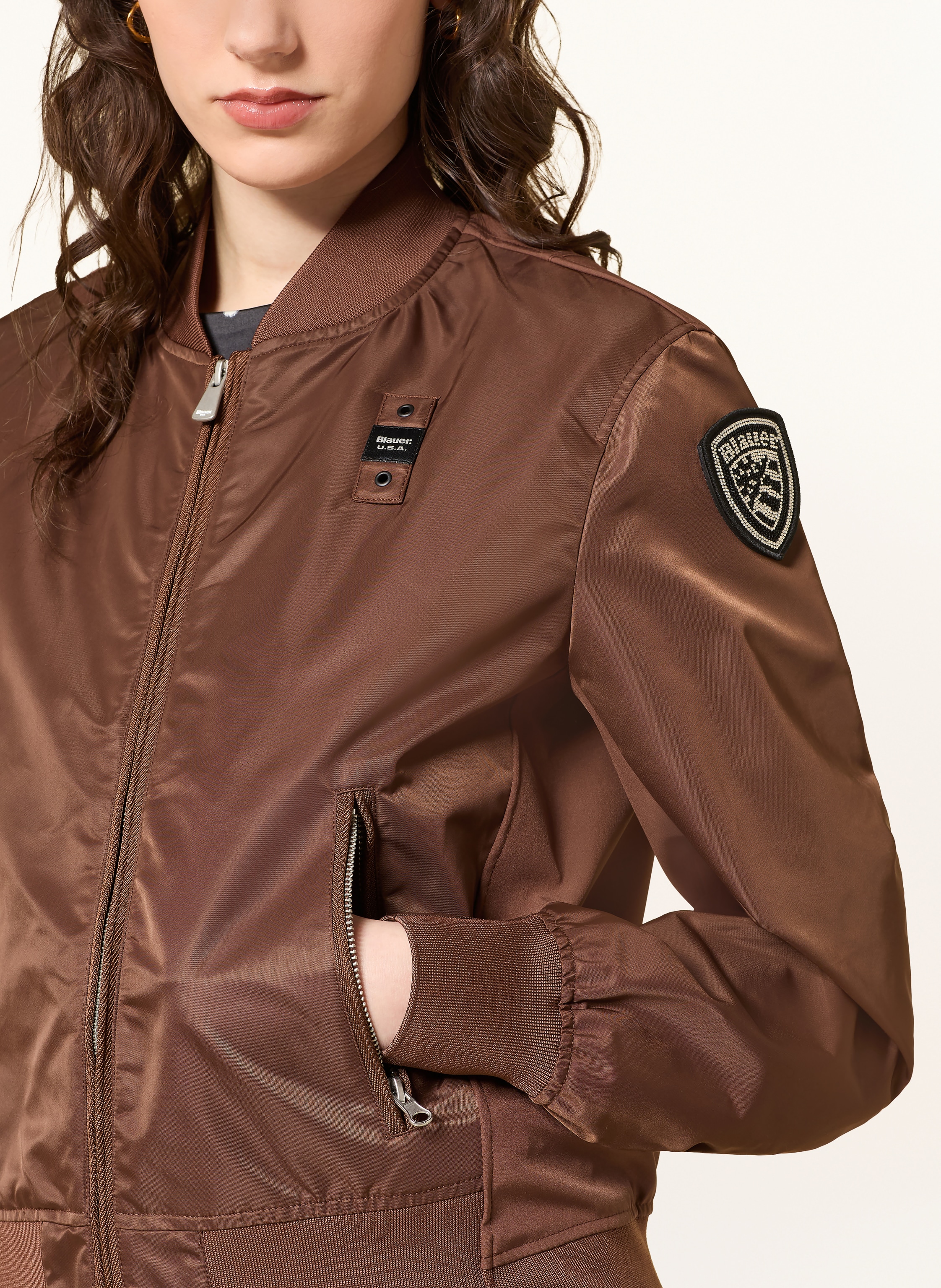 Thumbnail - Blauer Blouson Laurie braun