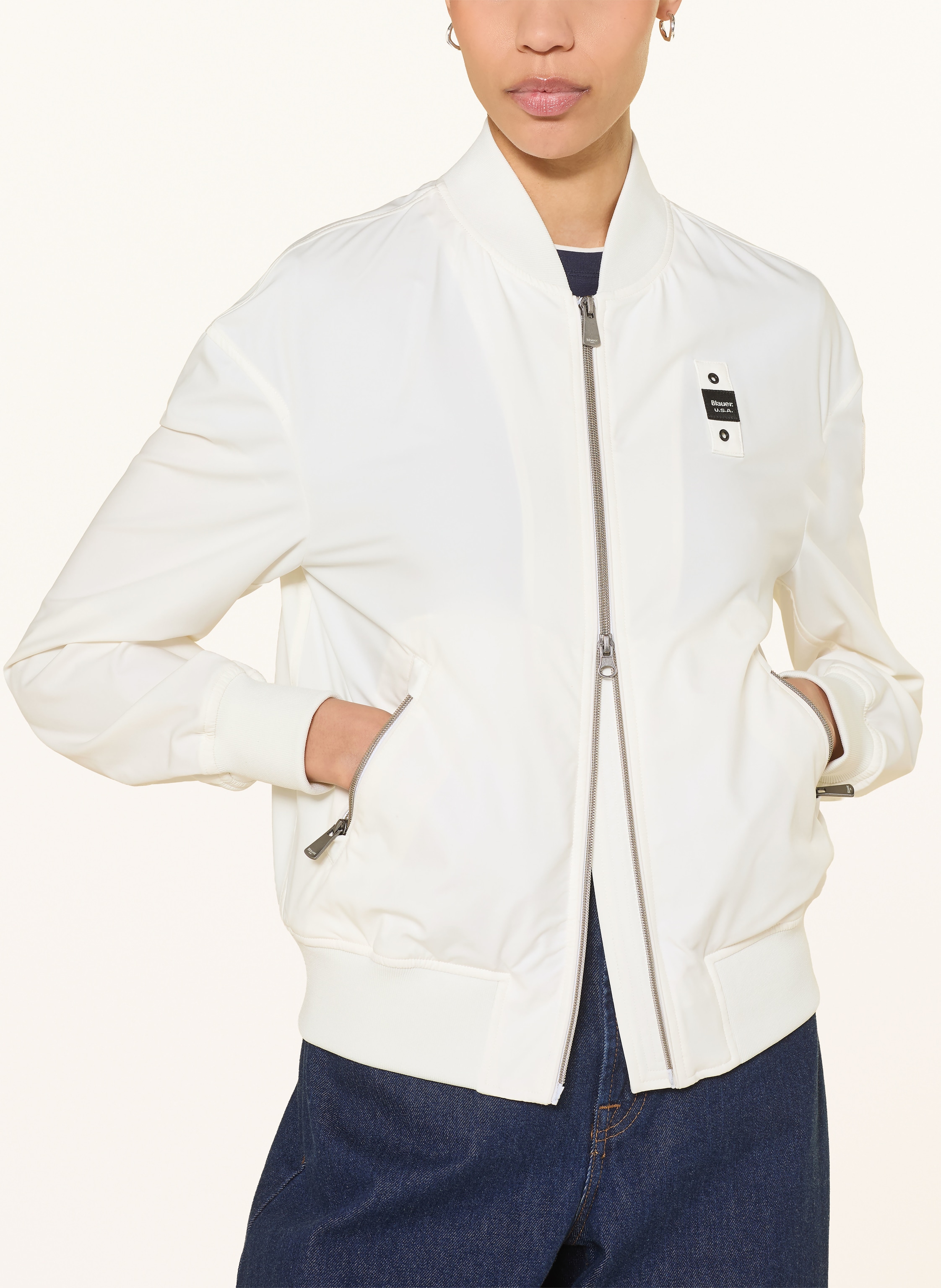 Thumbnail - Blauer Blouson Devin weiss