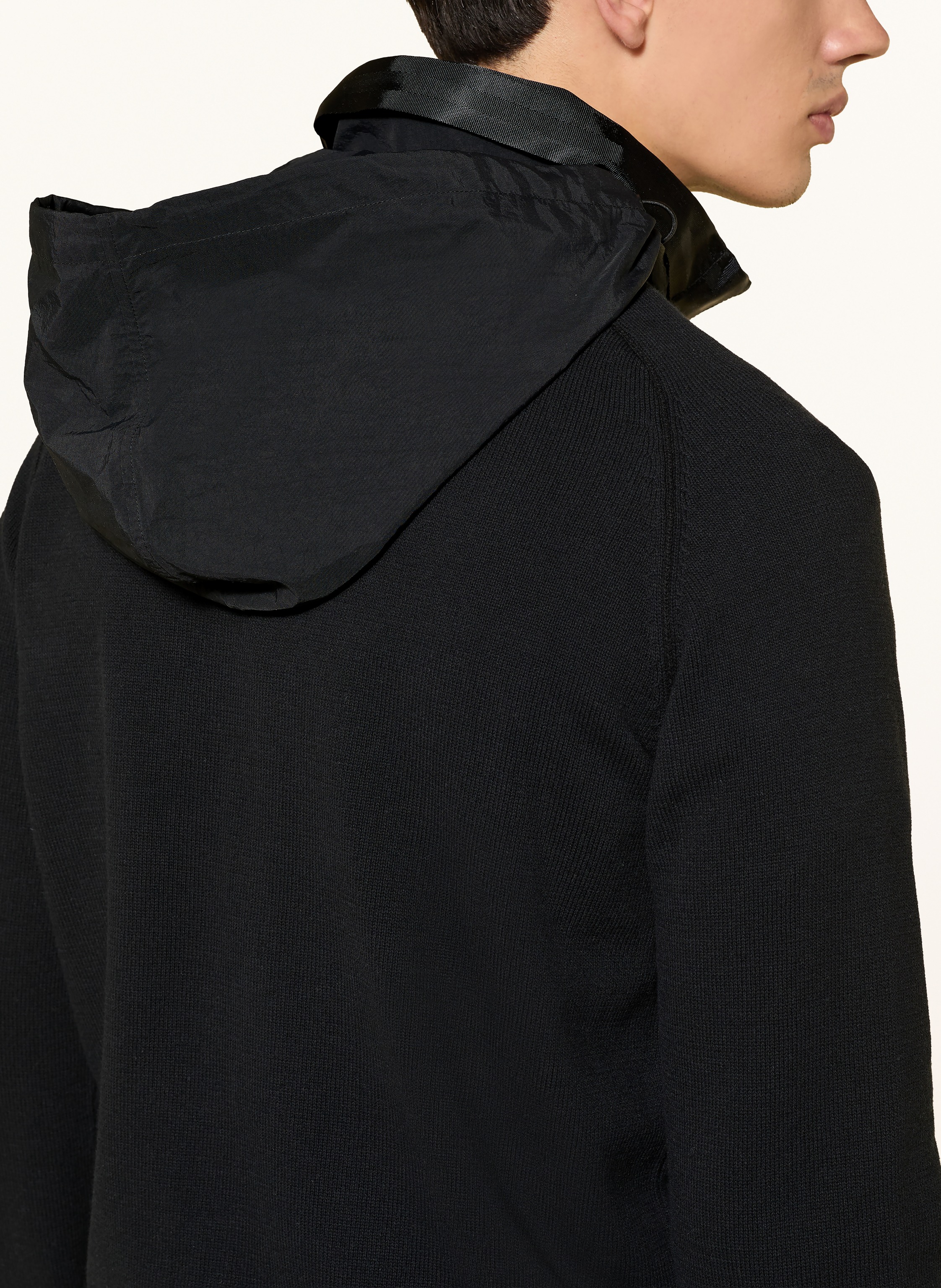 Thumbnail - Parajumpers Strickjacke Bargancy Im Materialmix schwarz