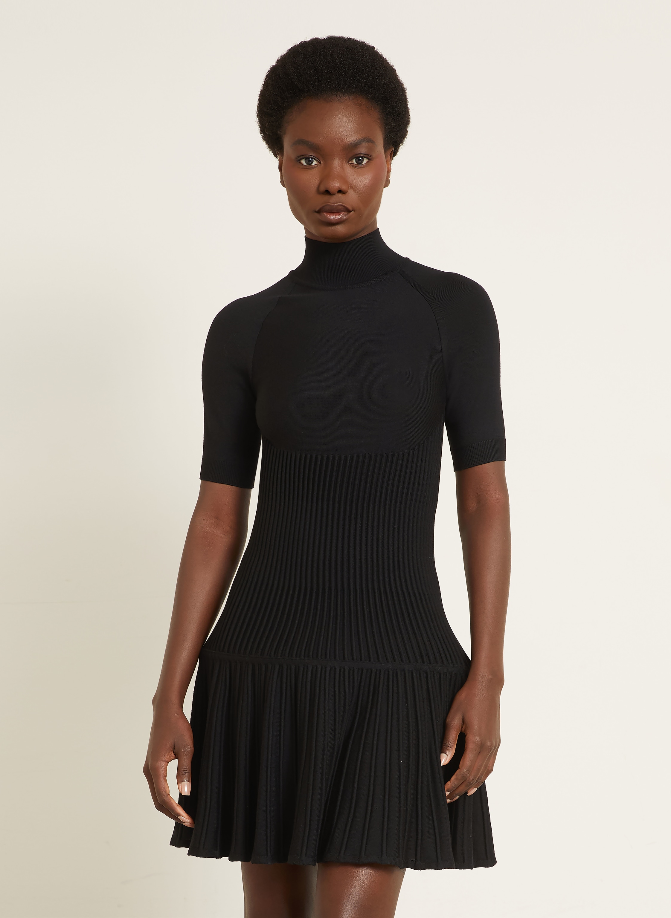 Thumbnail - Alaïa Strickkleid schwarz