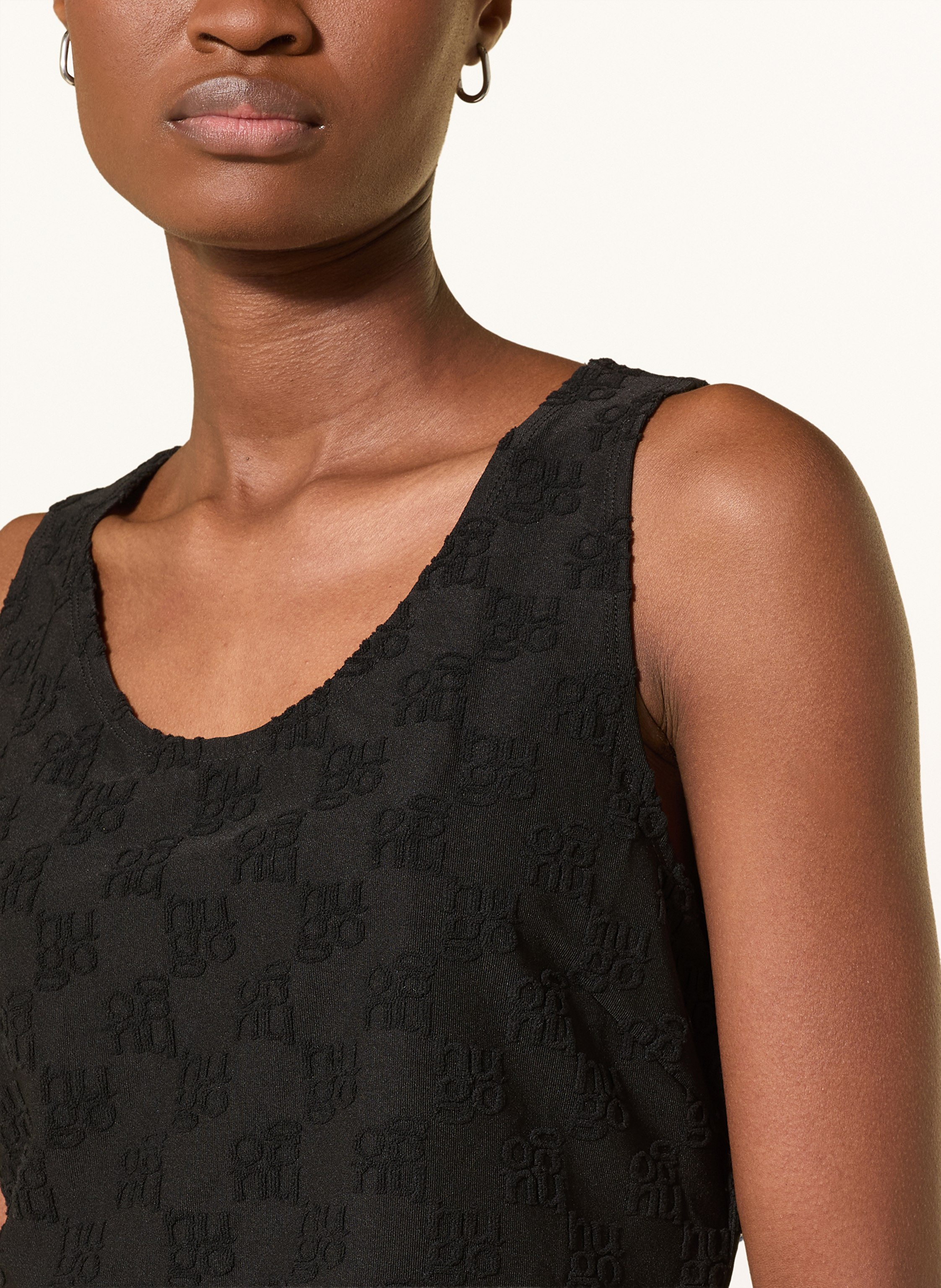 Thumbnail - Hugo Cropped-Top Terry schwarz