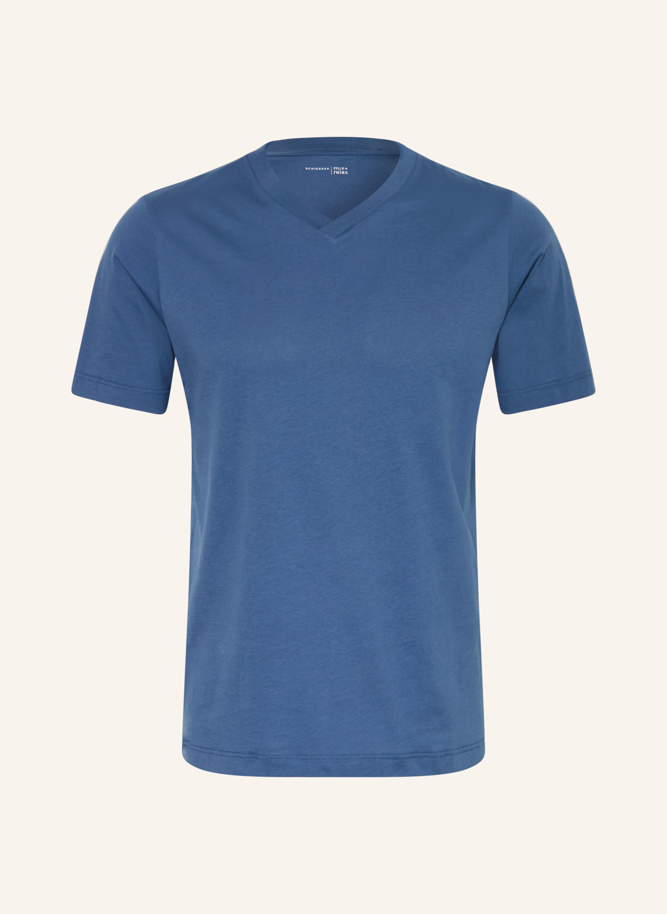 Schiesser Schlafshirt Mix+Relax blau