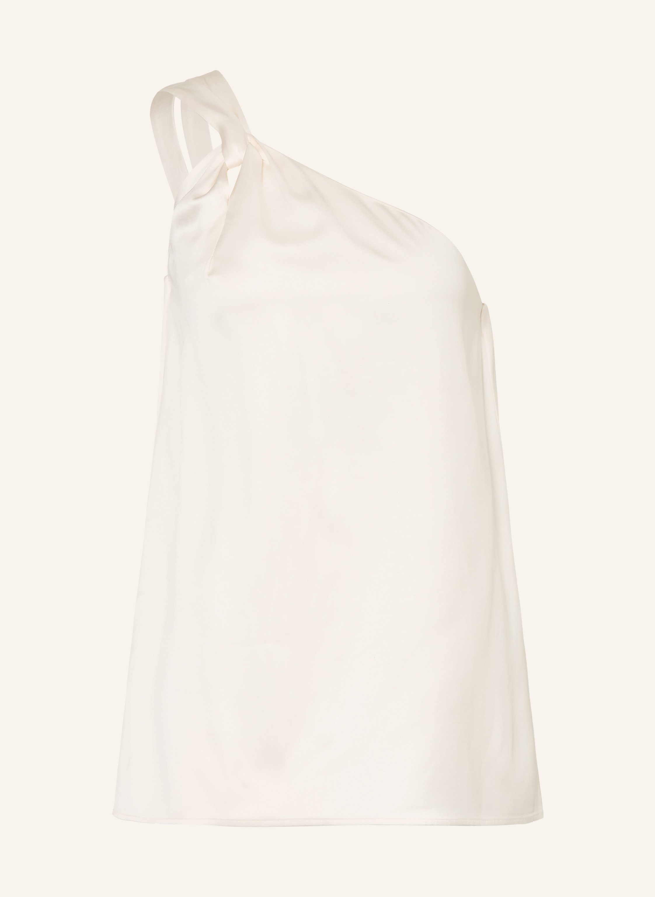 Boss One-Shoulder-Top Bantea Aus Satin weiss