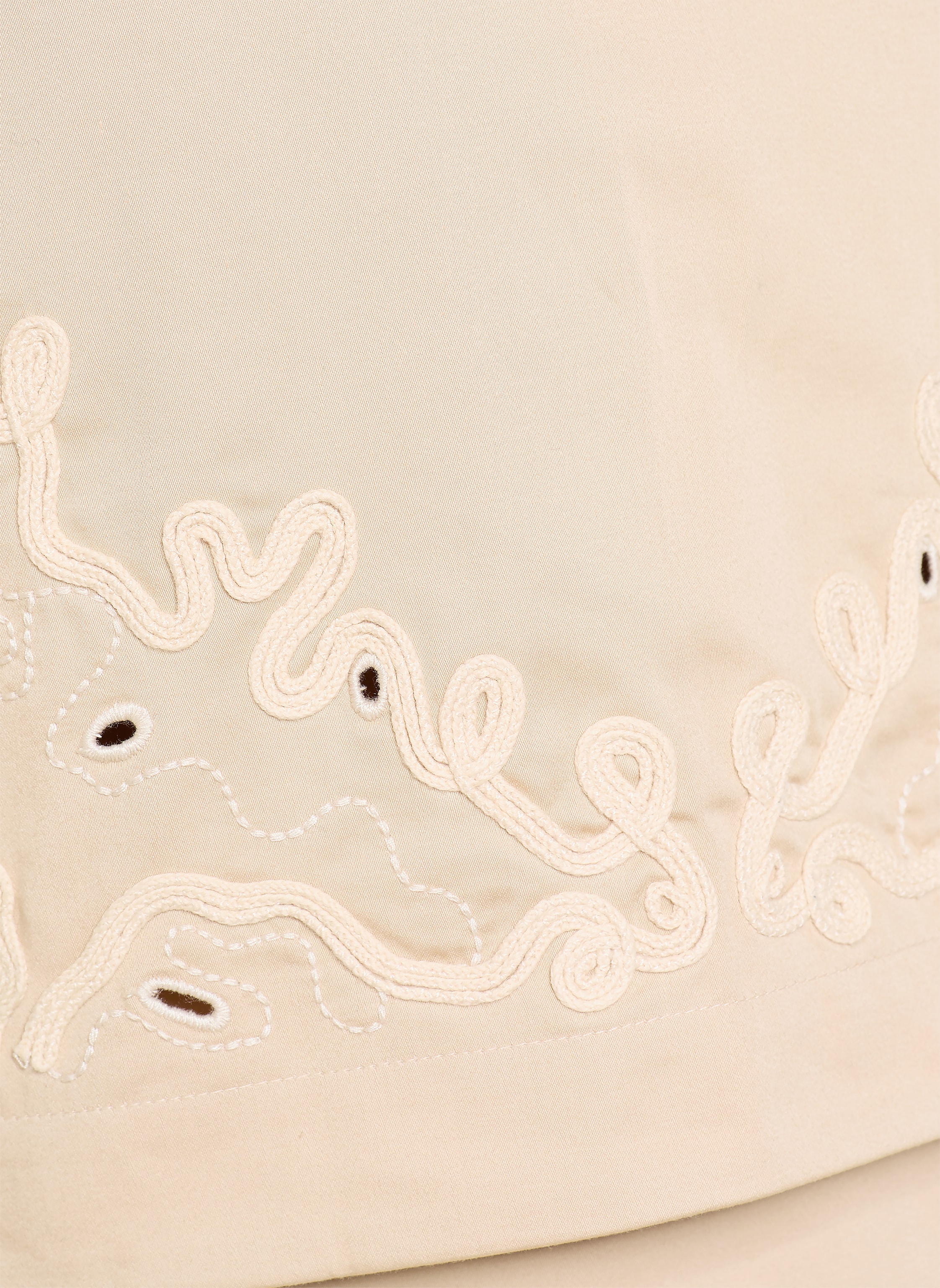 Thumbnail - Boss Cropped-Top Balemba Mit Lochspitze beige