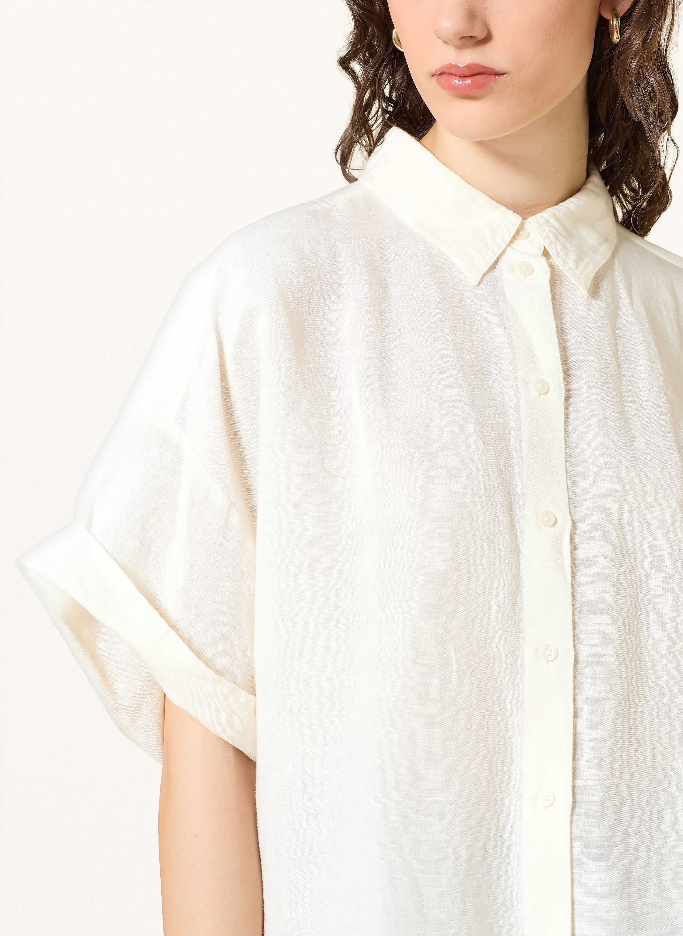 Thumbnail - Boss Hemdbluse Bisenas Mit Leinen weiss