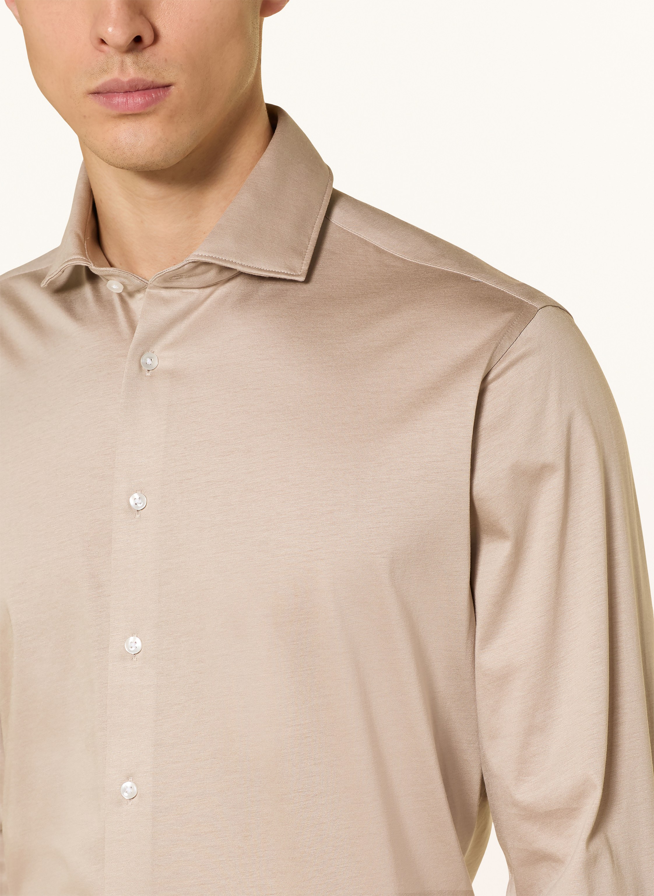 Thumbnail - Seidensticker Jerseyhemd Shaped Fit beige