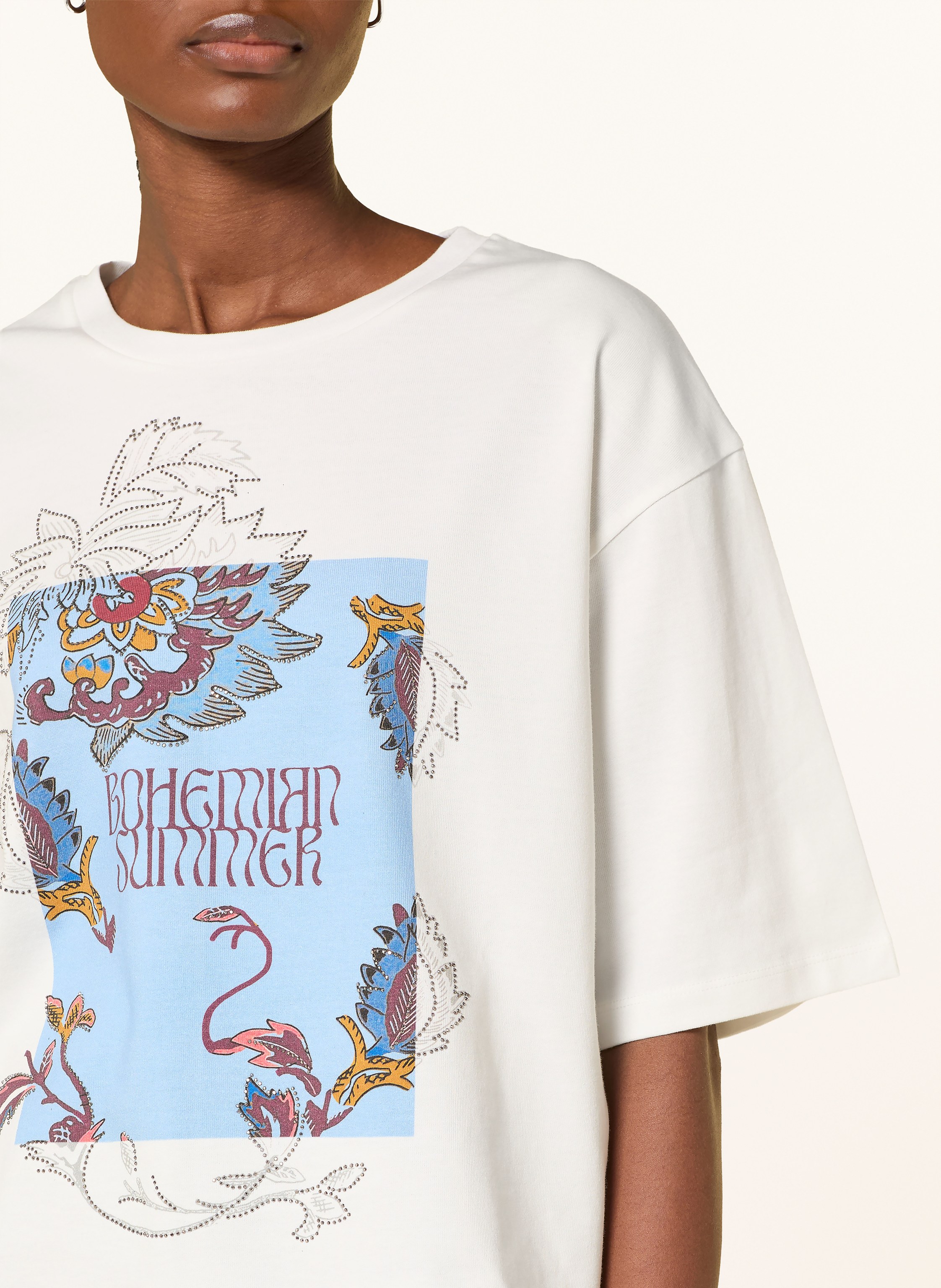 Thumbnail - Darling Harbour T-Shirt Mit Schmucksteinen weiss